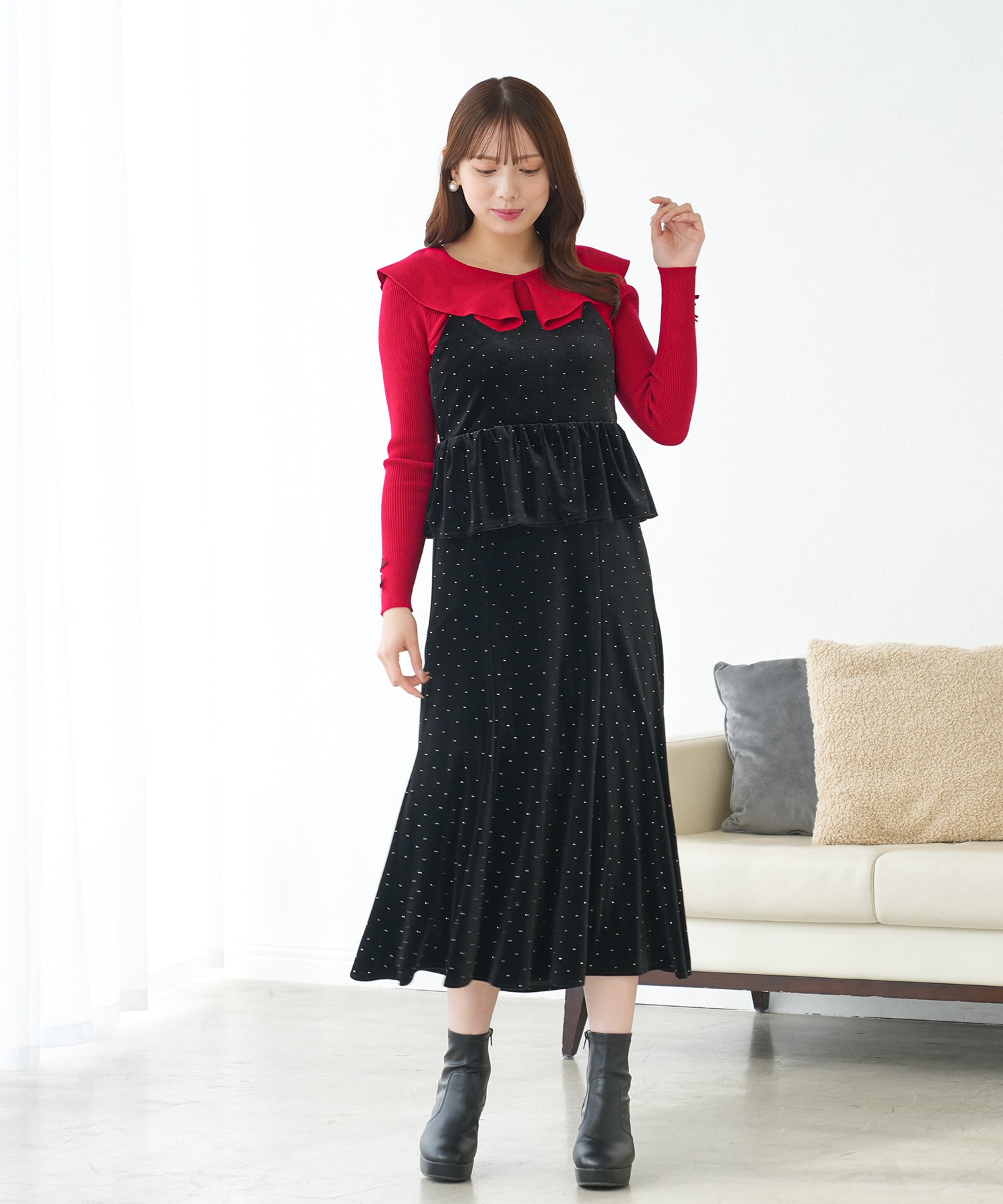 レッド　model：164　着用サイズ：M