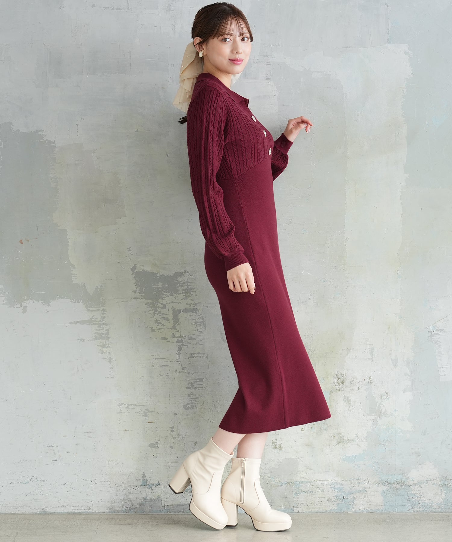 ワイン　model:164cm  着用サイズ：M