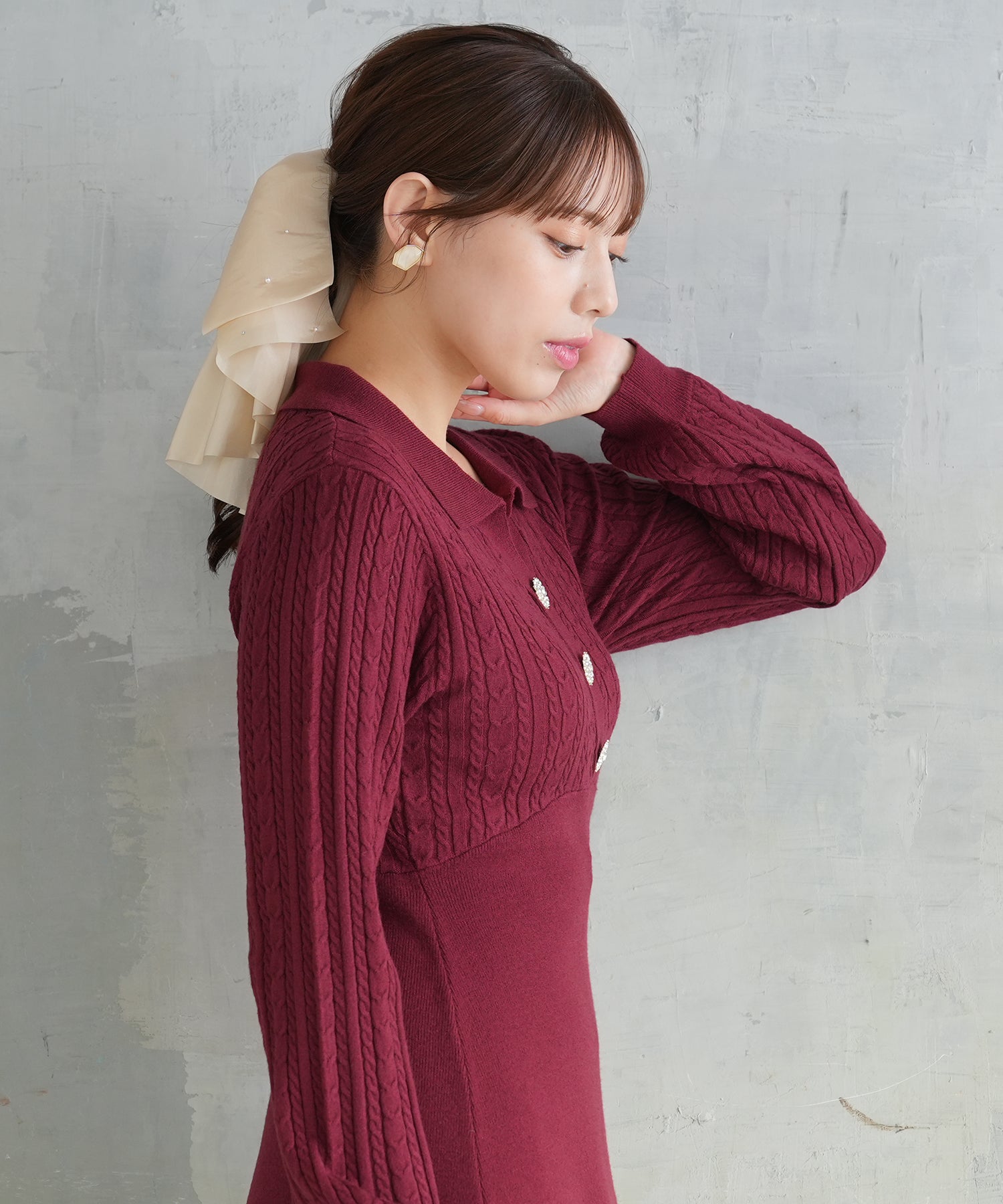 ワイン　model:164cm  着用サイズ：M