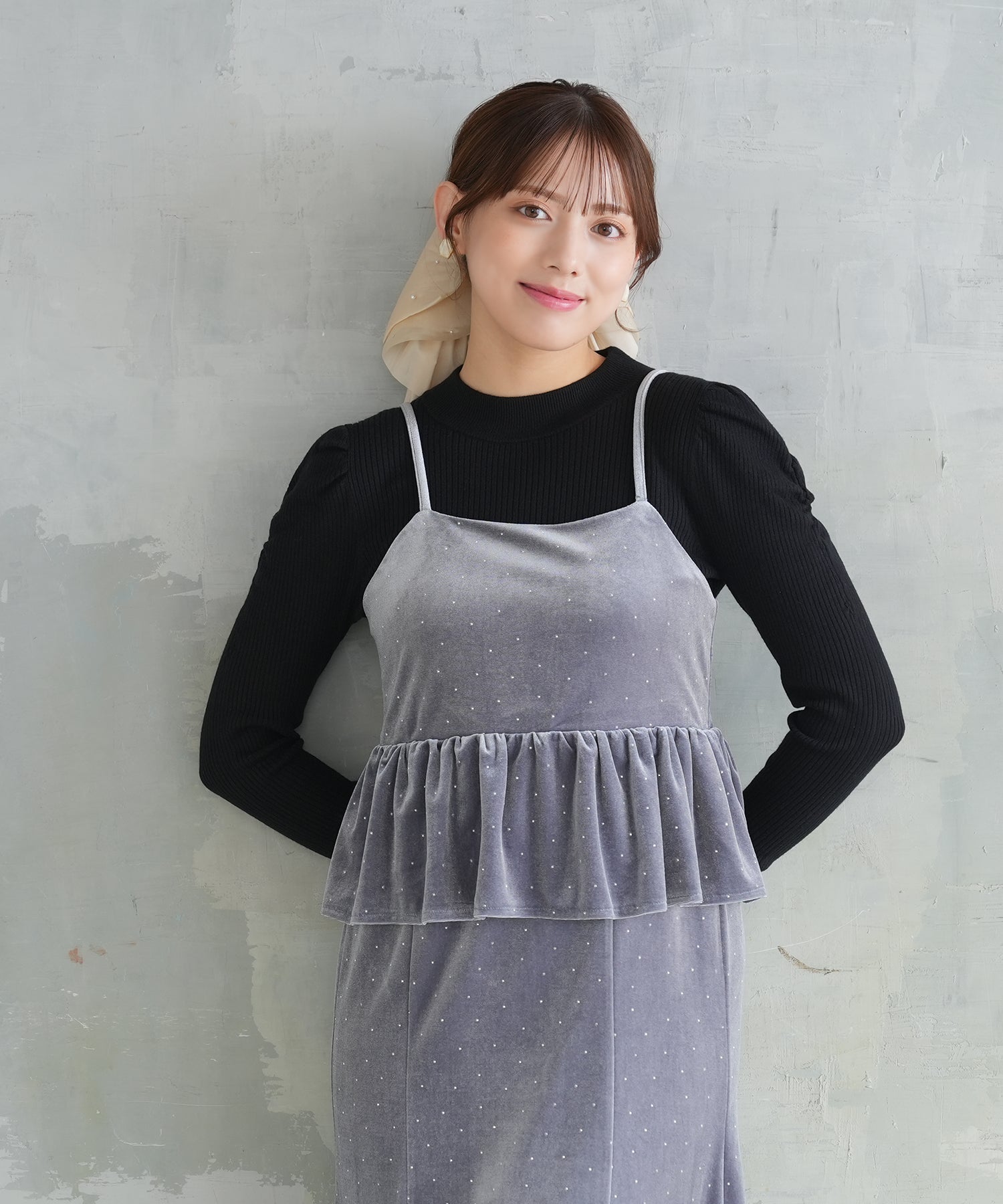 ライトグレー　model：164　着用サイズ：M