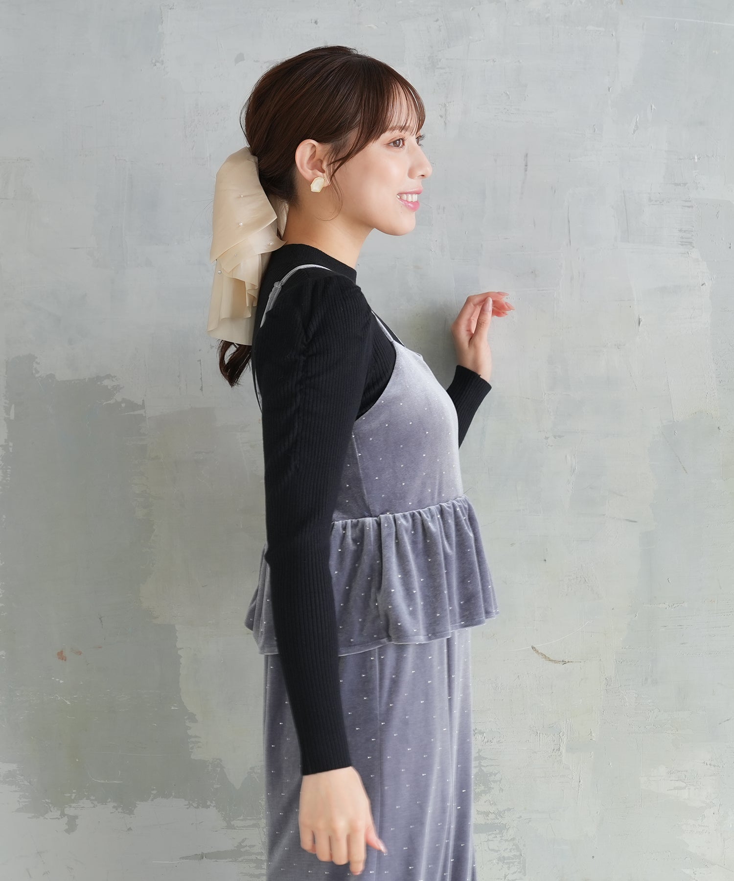 ライトグレー　model：164　着用サイズ：M