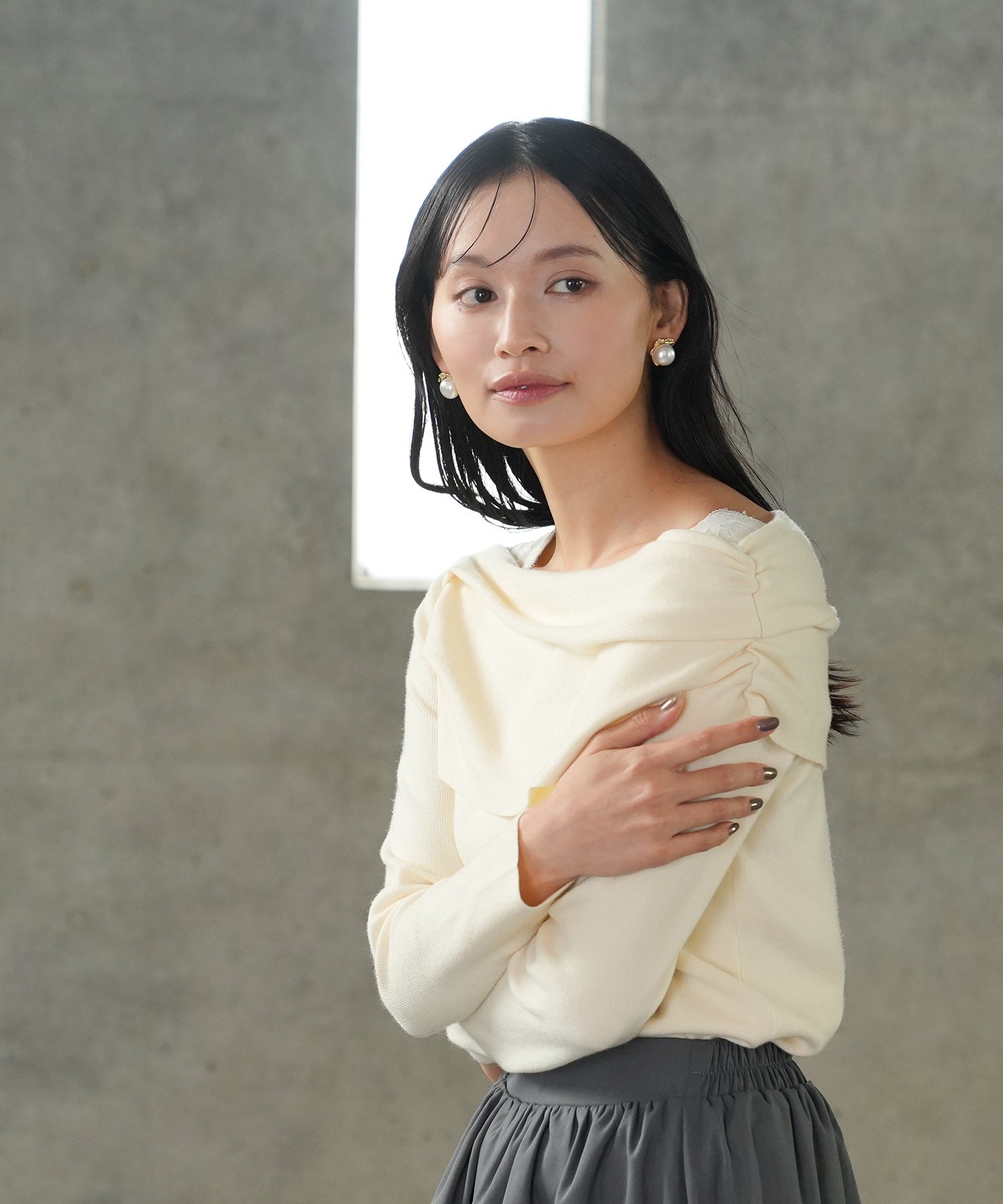 ホワイト　model:165　着用サイズ：M