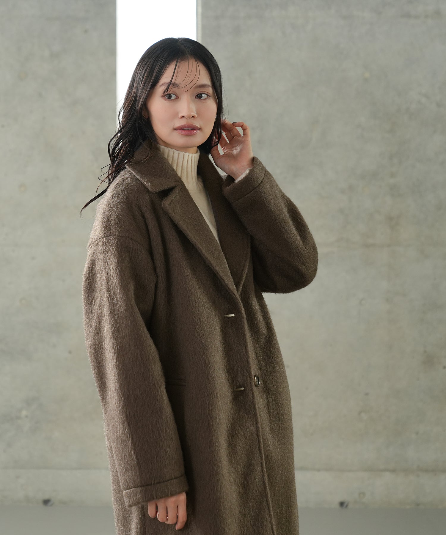 ブラウン　model：165　着用サイズ：M