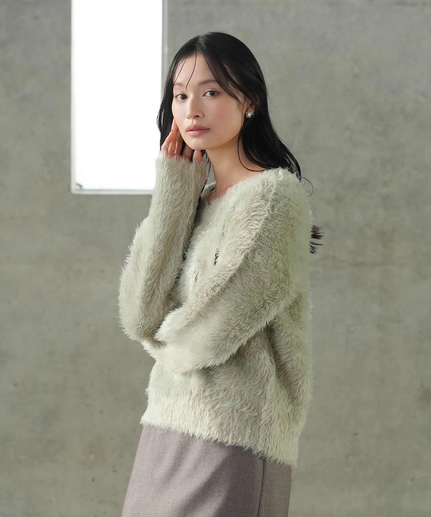 ライトグレー　model：165　着用サイズ：M