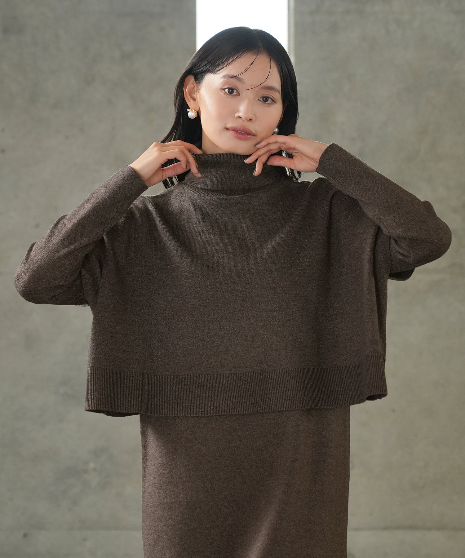 ブラウン　model：165　着用サイズ：M