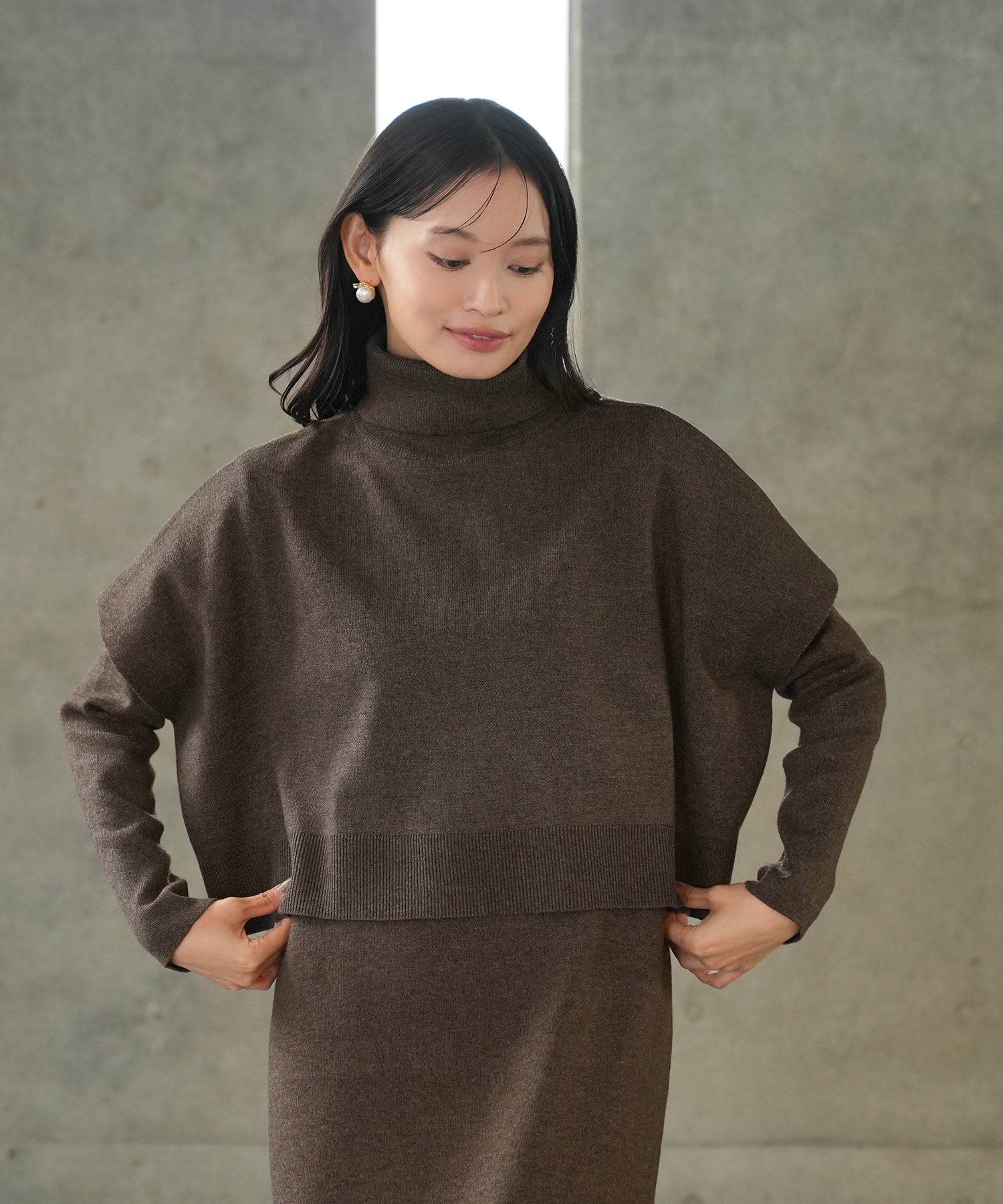 ブラウン　model：165　着用サイズ：M