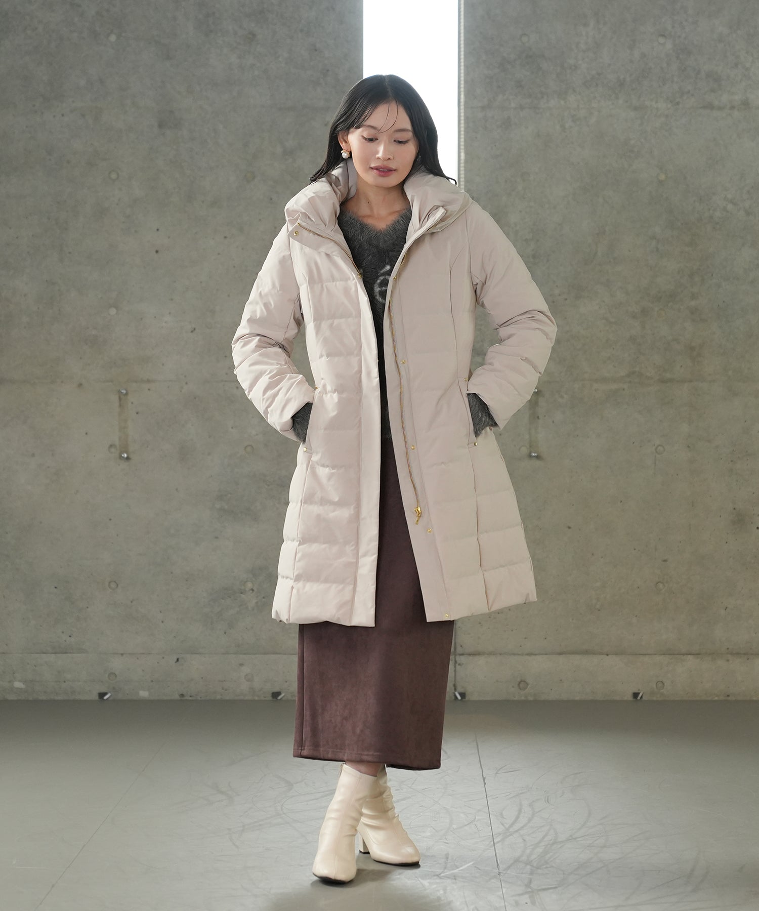 アイボリー　model：165　着用サイズ：M