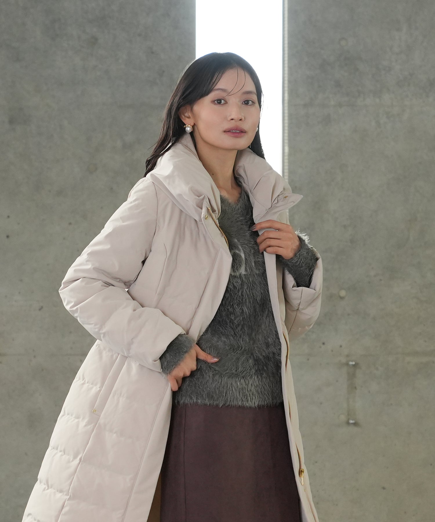 アイボリー　model：165　着用サイズ：M