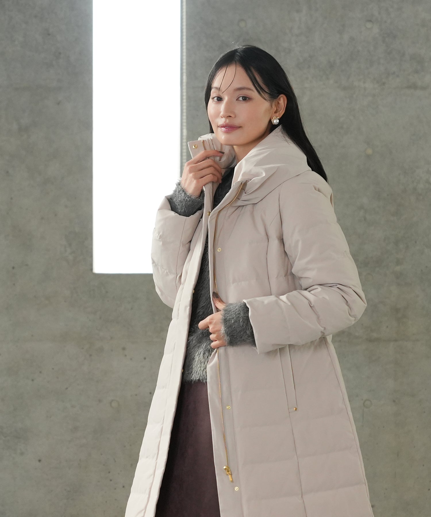 アイボリー　model：165　着用サイズ：M