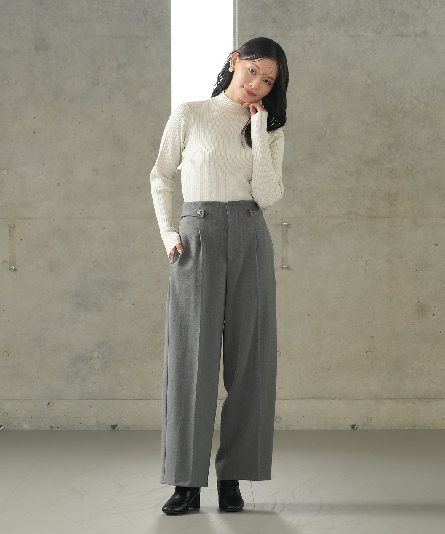 アイボリー　model：165　着用サイズ：M