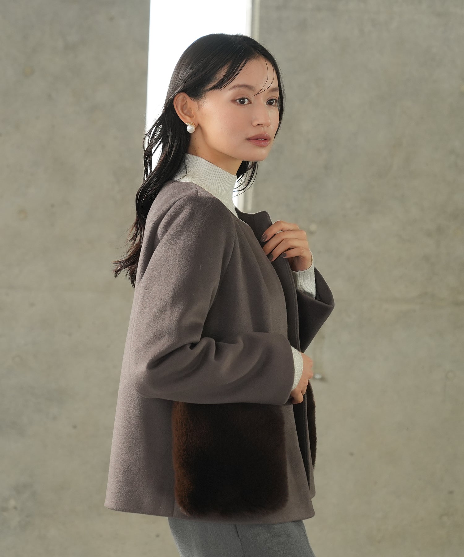 ブラウン　model：165　着用サイズ：M