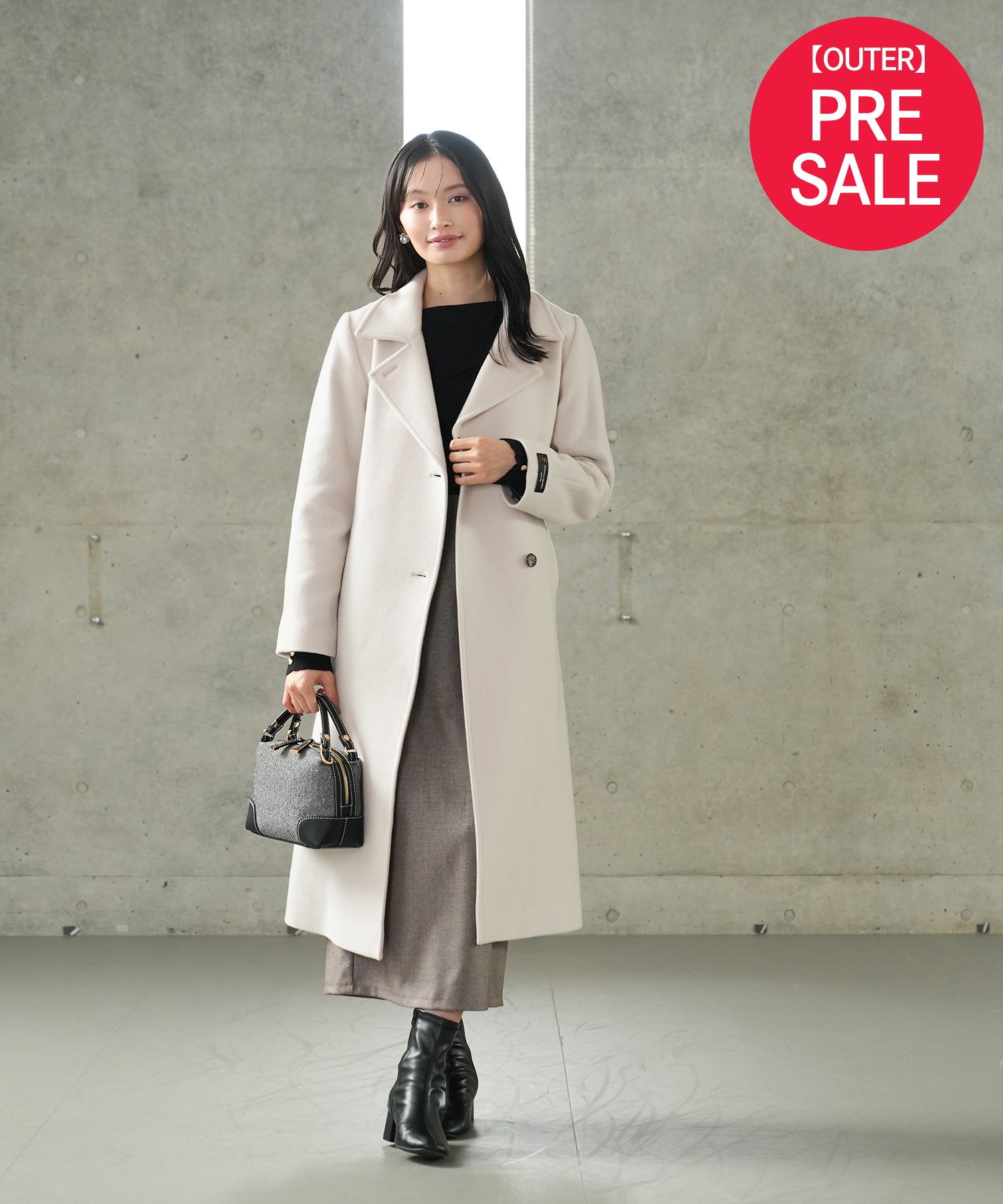 (尾州プレミアムウール)ベルテットテーラードコート