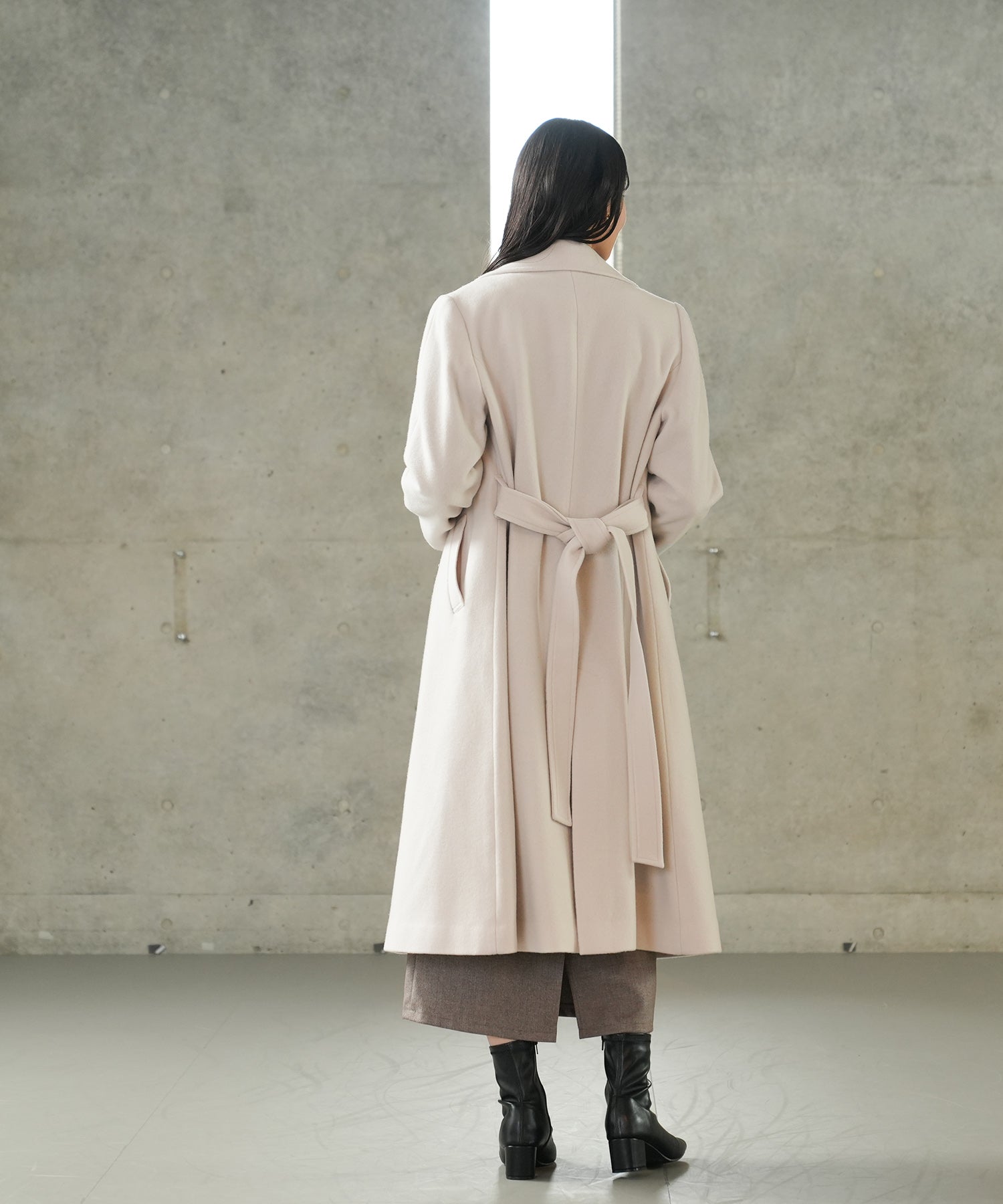 ベージュ　model：165　着用サイズ：M