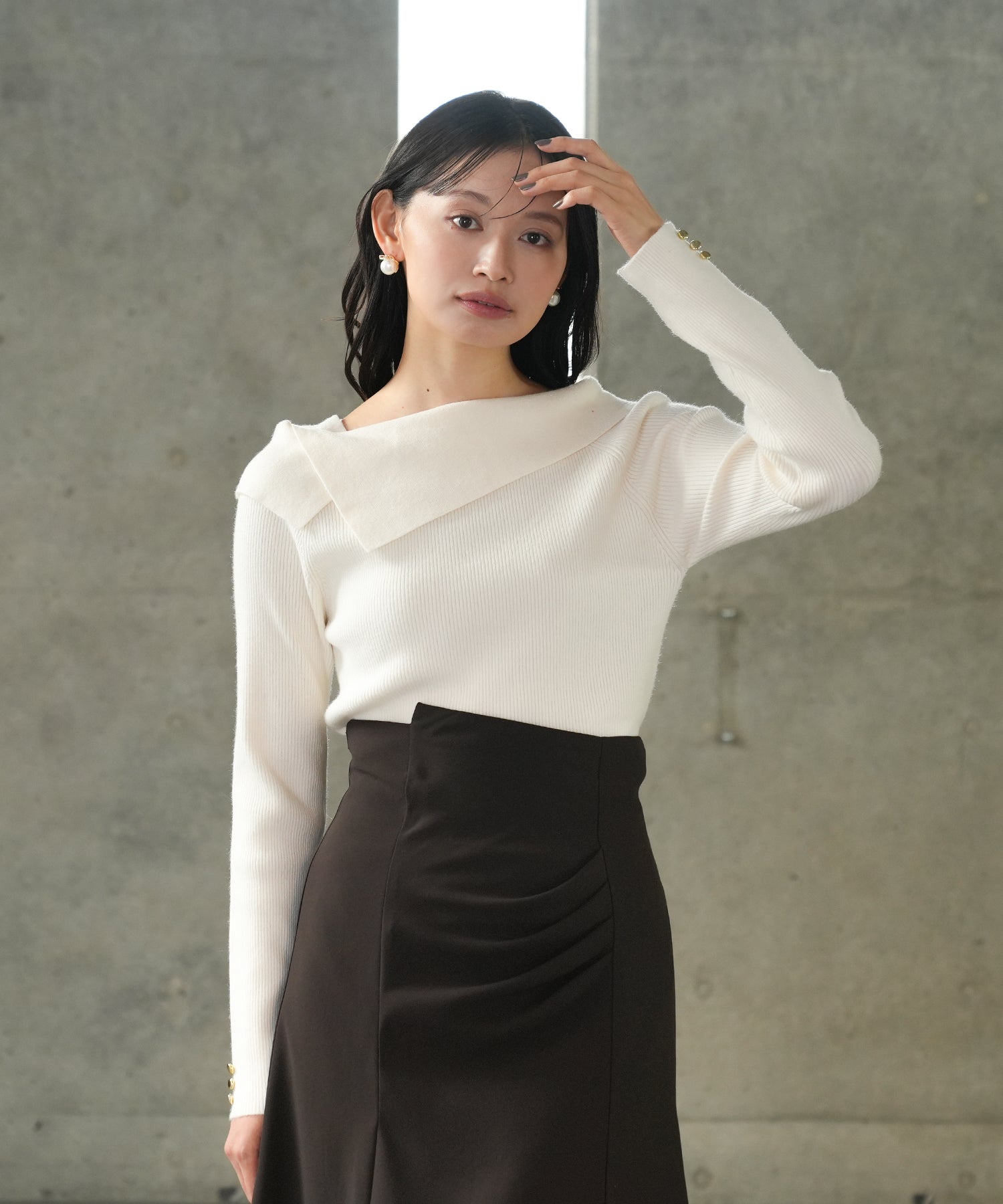 アイボリー　model:165　着用サイズ：M