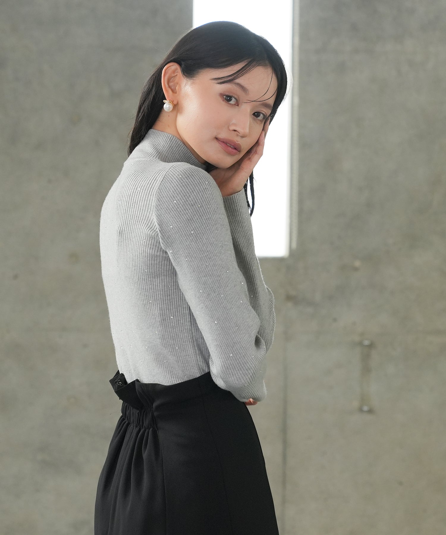 ライトグレー　model：165　着用サイズ：M