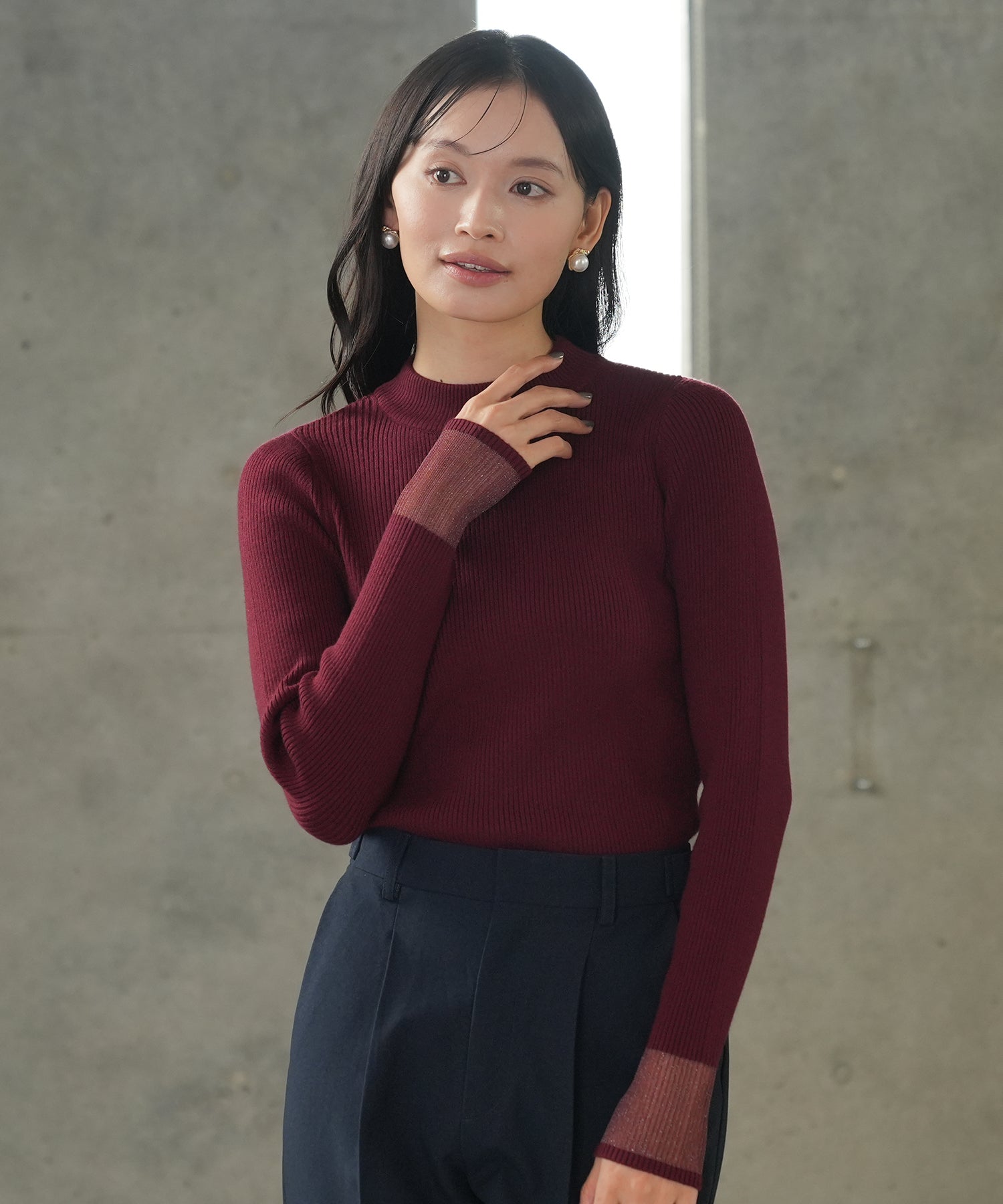 ワイン　model：165　着用サイズ：M