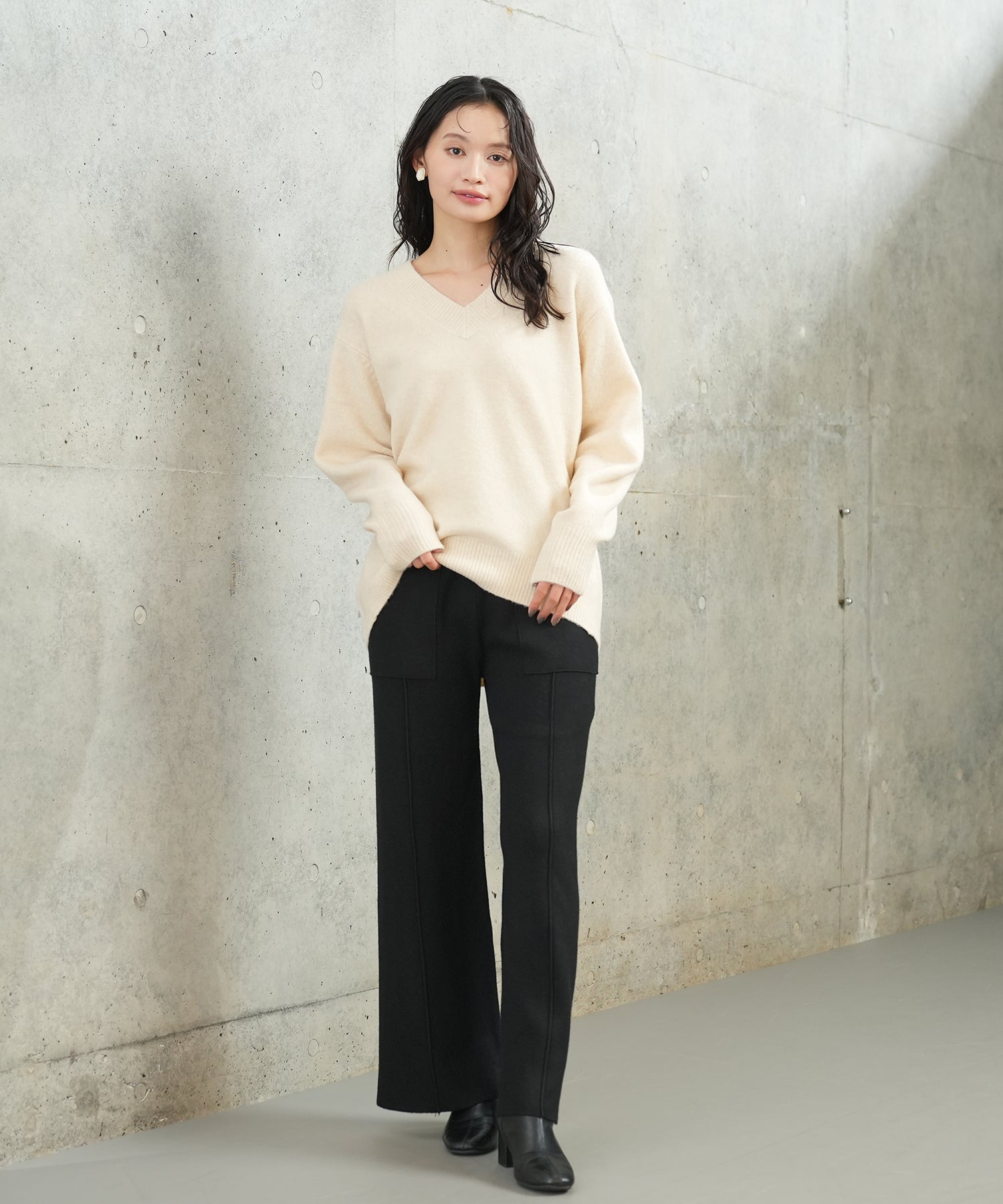 アイボリー　model:165　着用サイズ：M