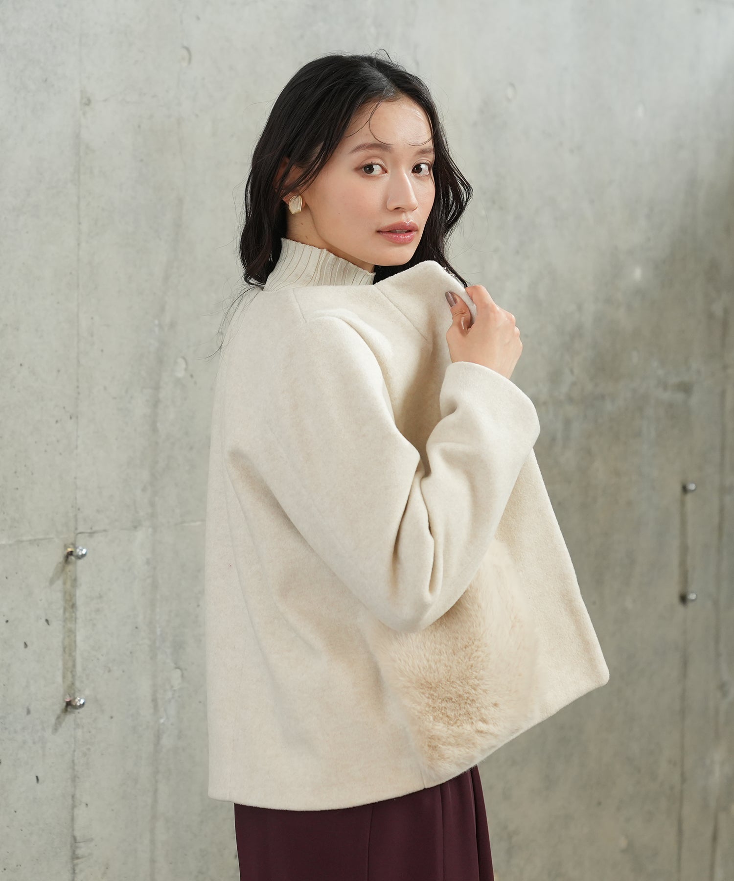 アイボリー　model：165　着用サイズ：M