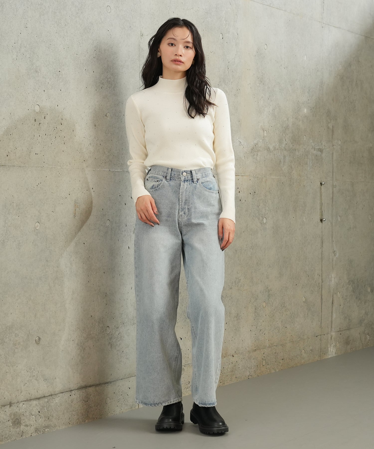 アイボリー　model：165　着用サイズ：M