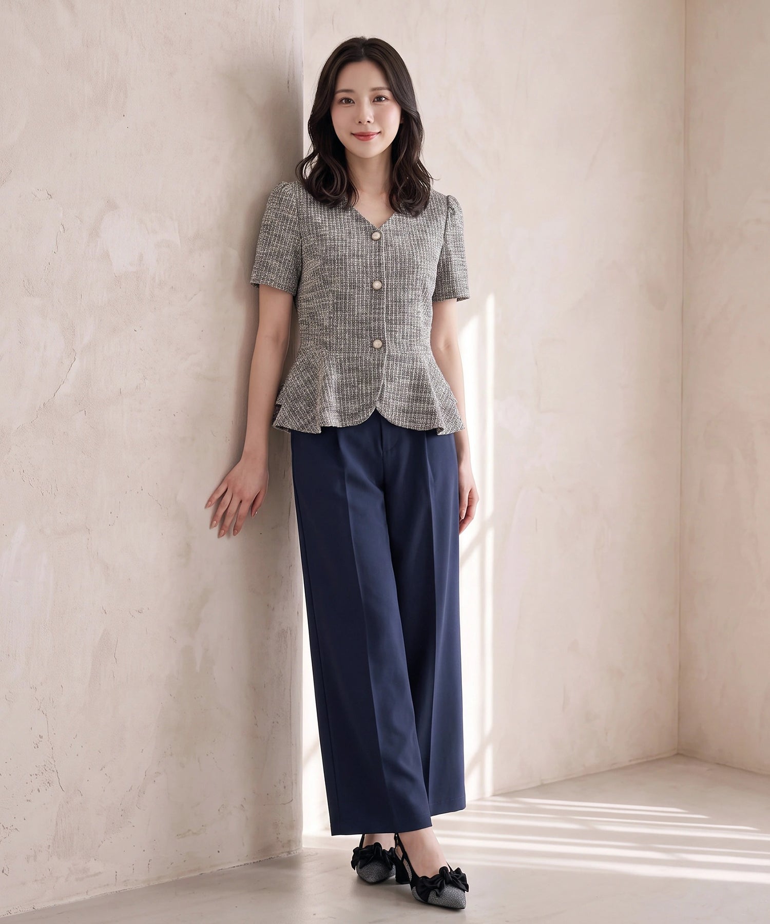 ブラック　model：160㎝想定　着用サイズ：M　(AIモデル)