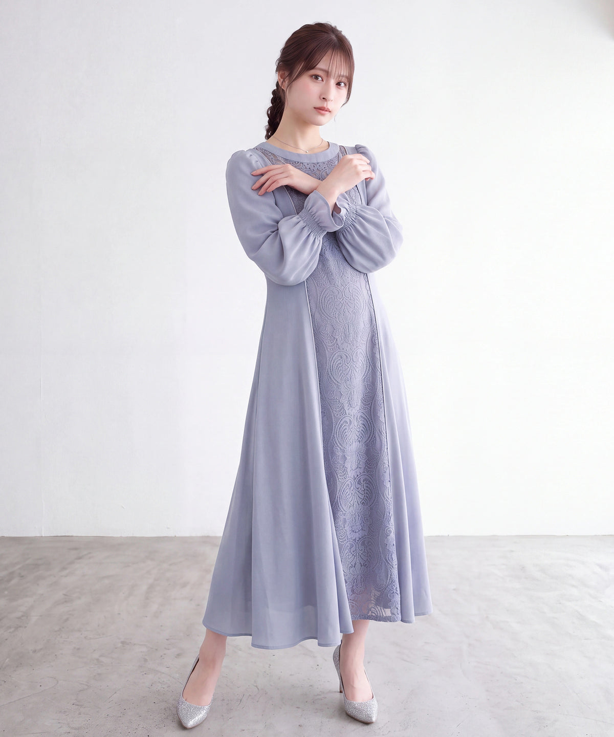 ブルー(AI画像) model：160cm 着用サイズ：M