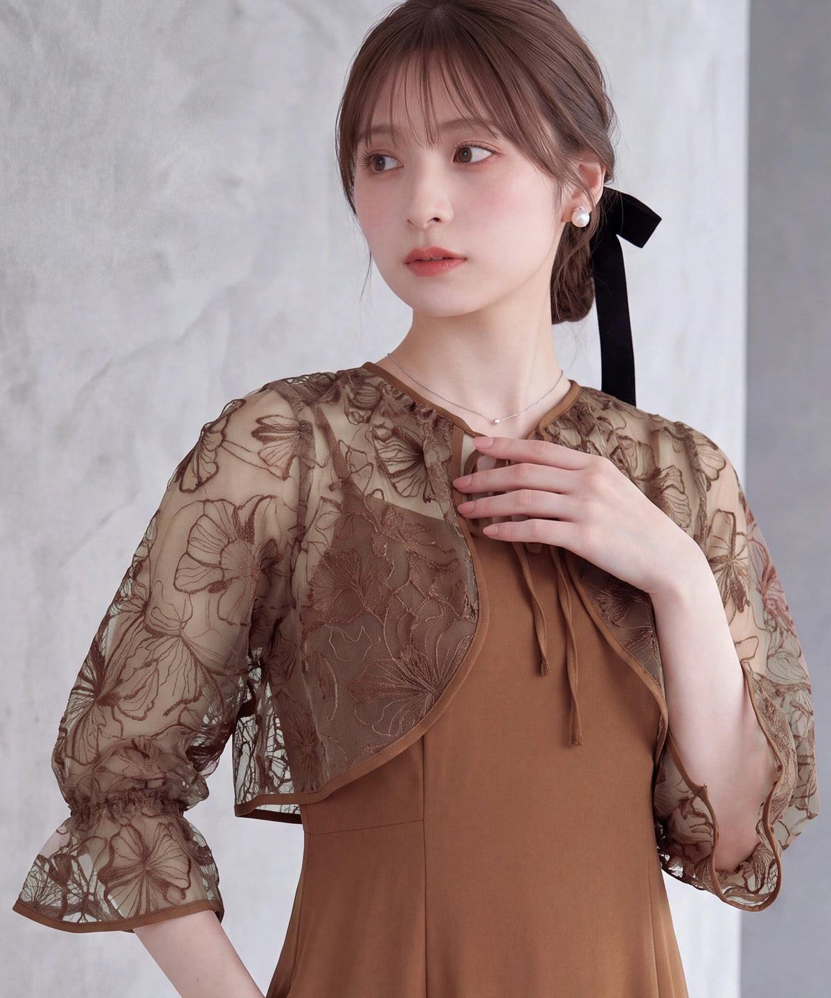 ブラウン(AI画像) model：160cm 着用サイズ：M