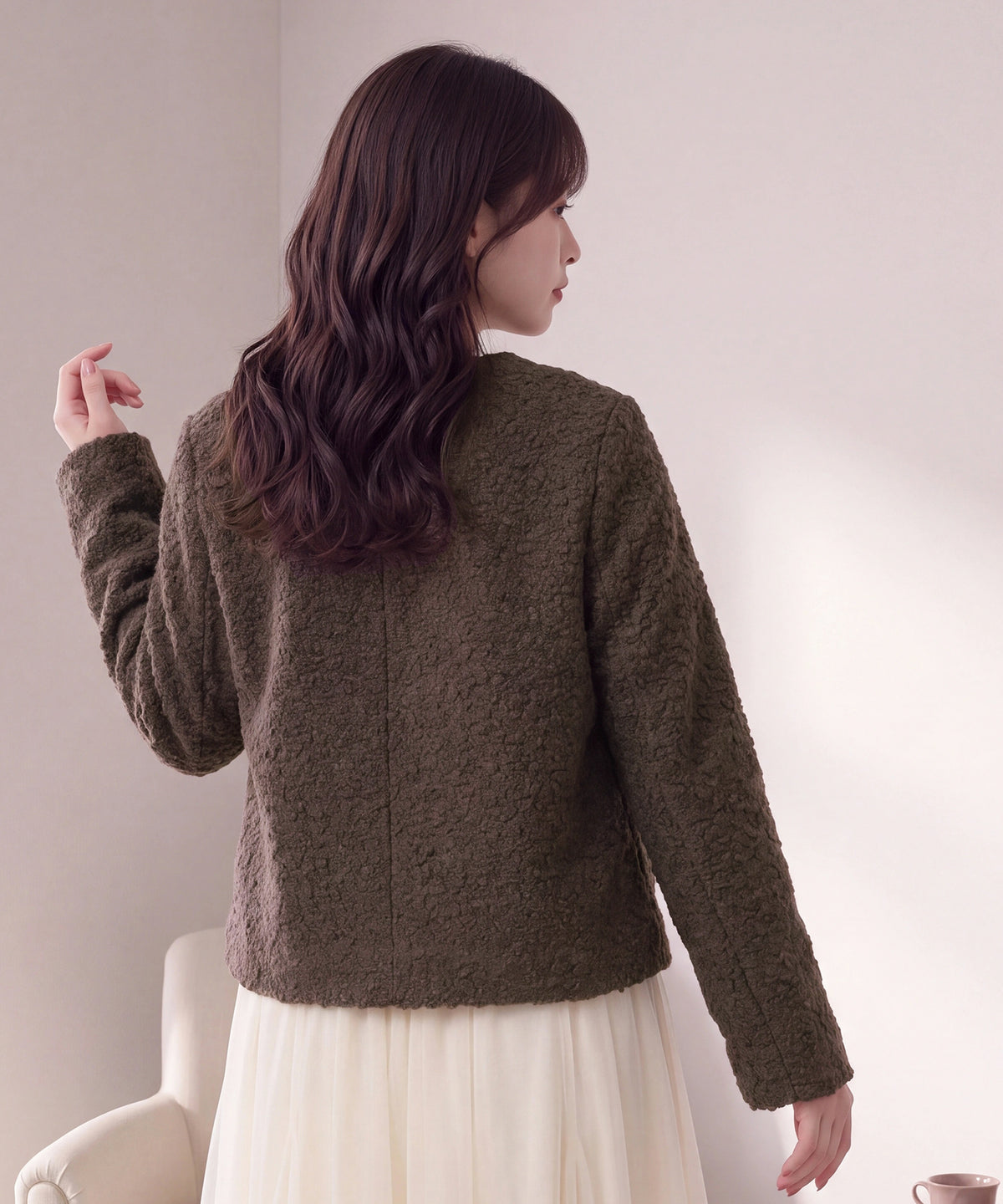 ブラウン(AI画像) model：160cm 着用サイズ：M