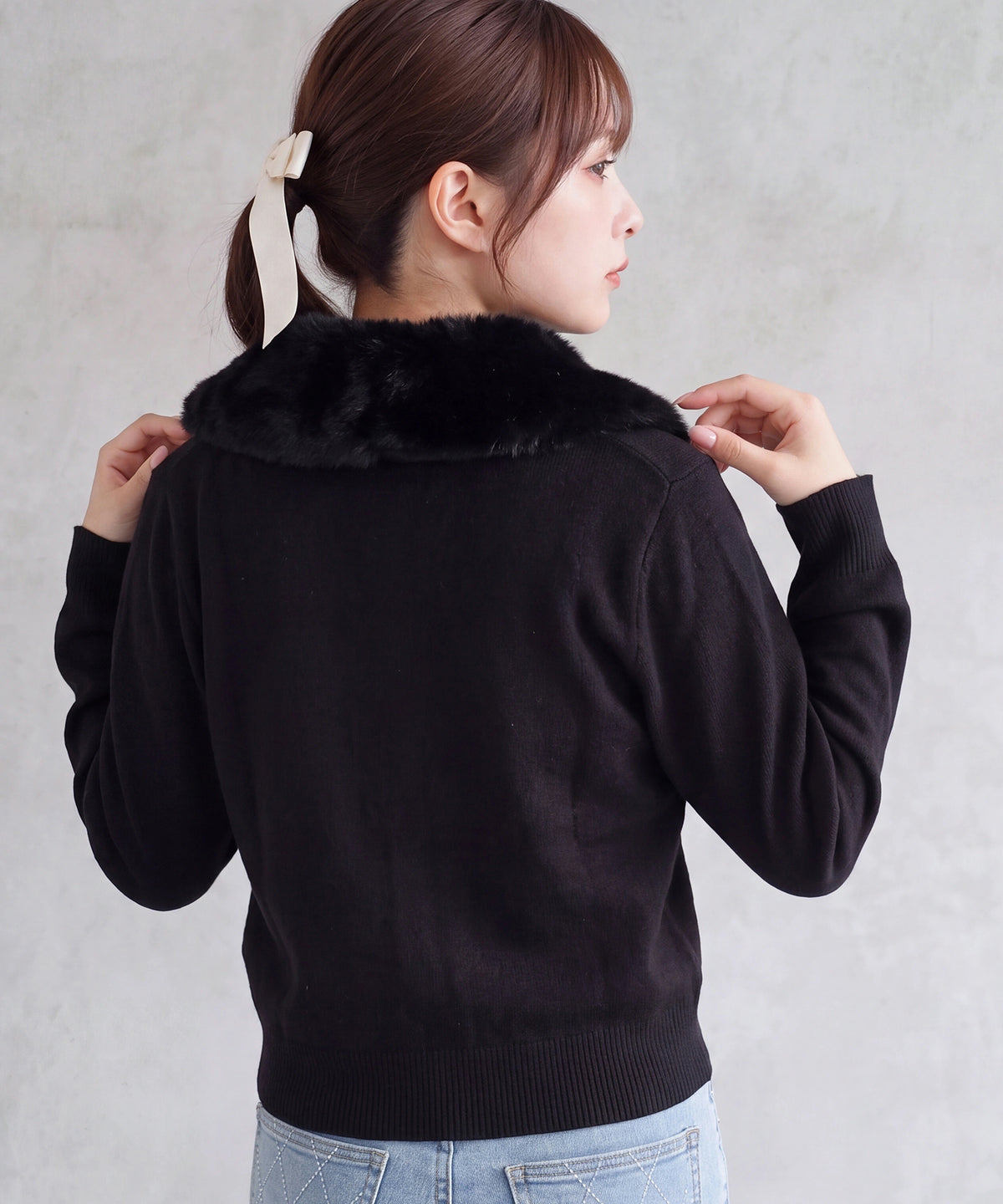 ブラック(AI画像) model: 160cm 着用サイズ: M