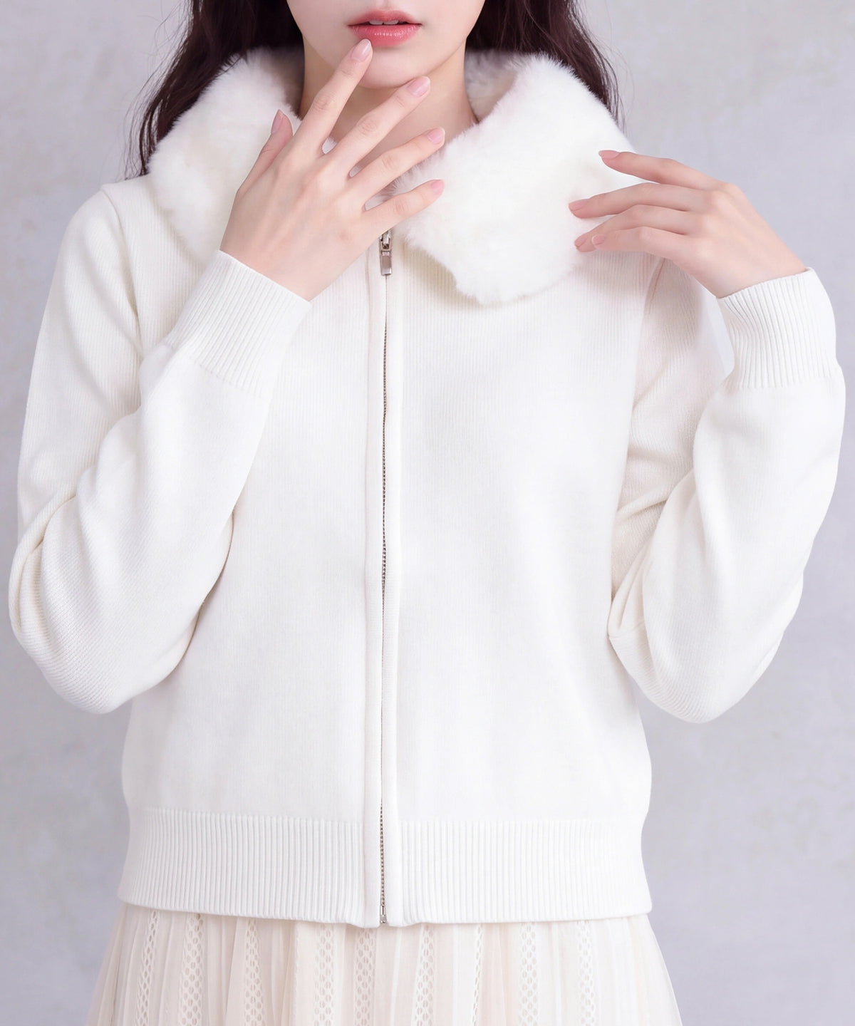 ホワイト(AI画像) model: 160cm 着用サイズ: M