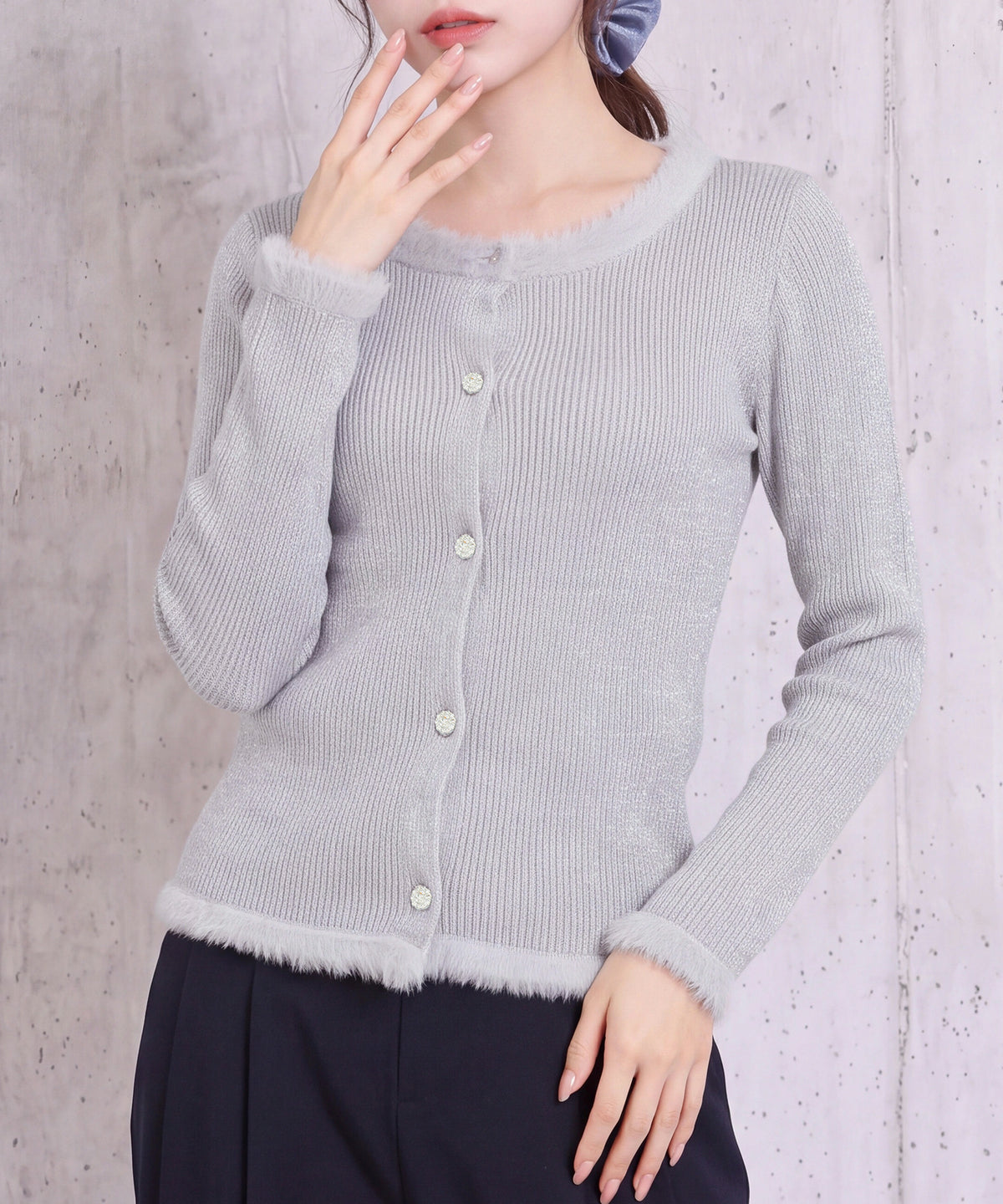 ライトグレー(AI画像) model：160cm 着用サイズ：M