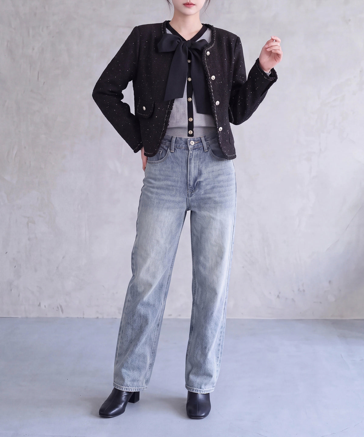 ブラック(AI画像) model：160cm 着用サイズ：M