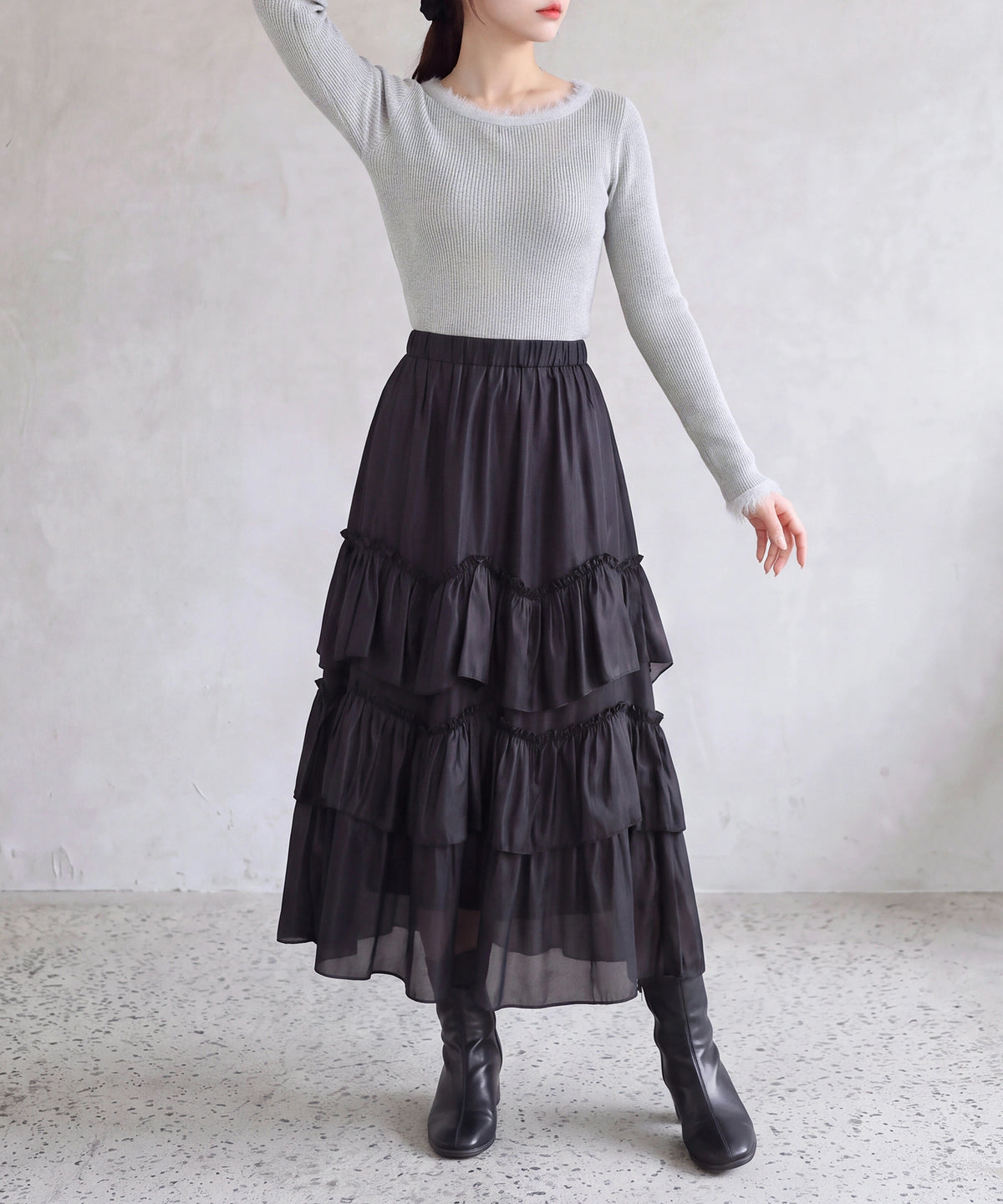 ライトグレー(AI画像) model：160cm 着用サイズ：M