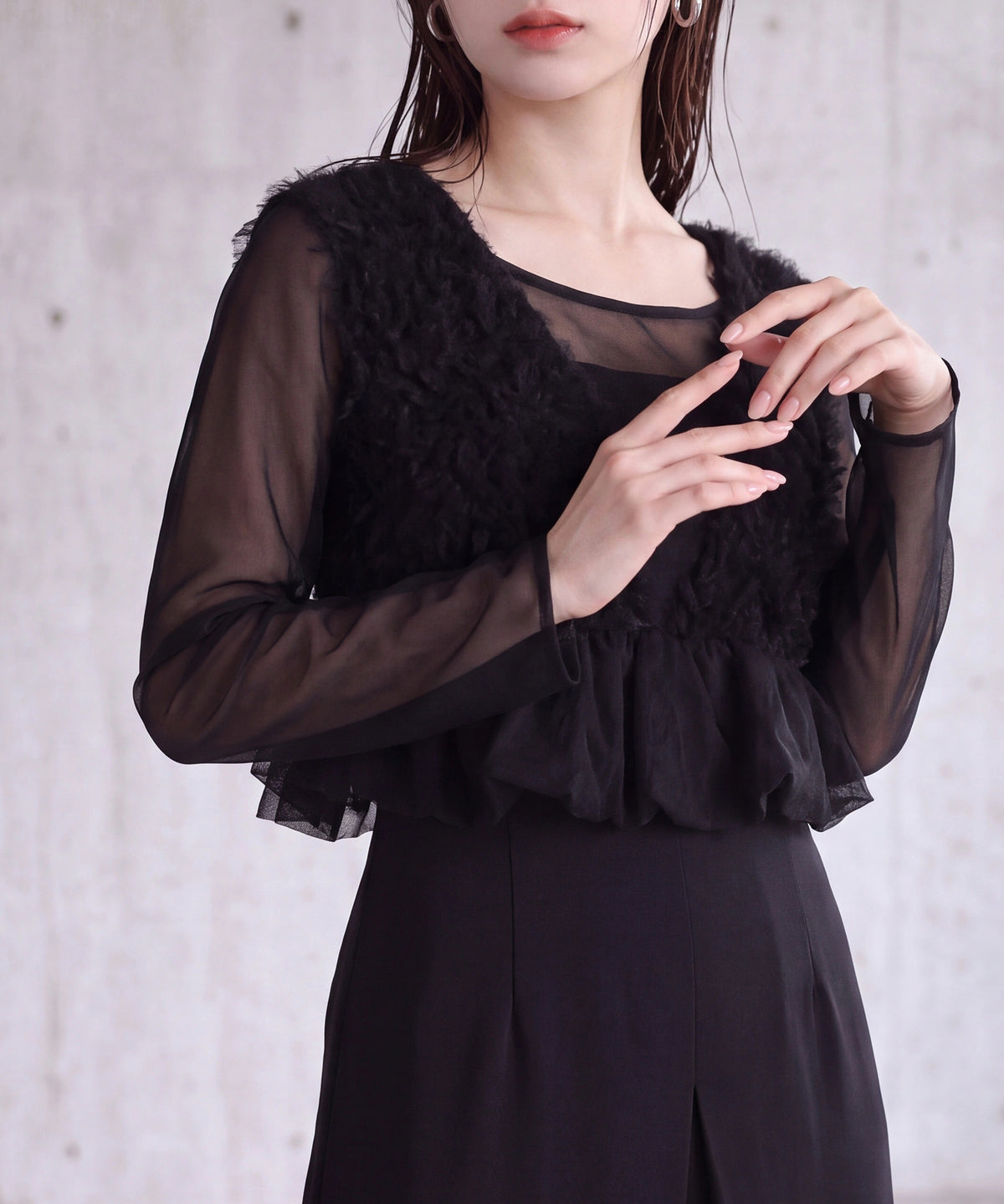 ブラック(AI画像)　model：160　着用サイズ：M