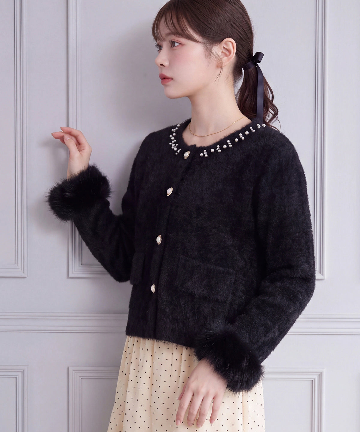 ブラック(AI画像)　model：160cm　着用サイズ：M