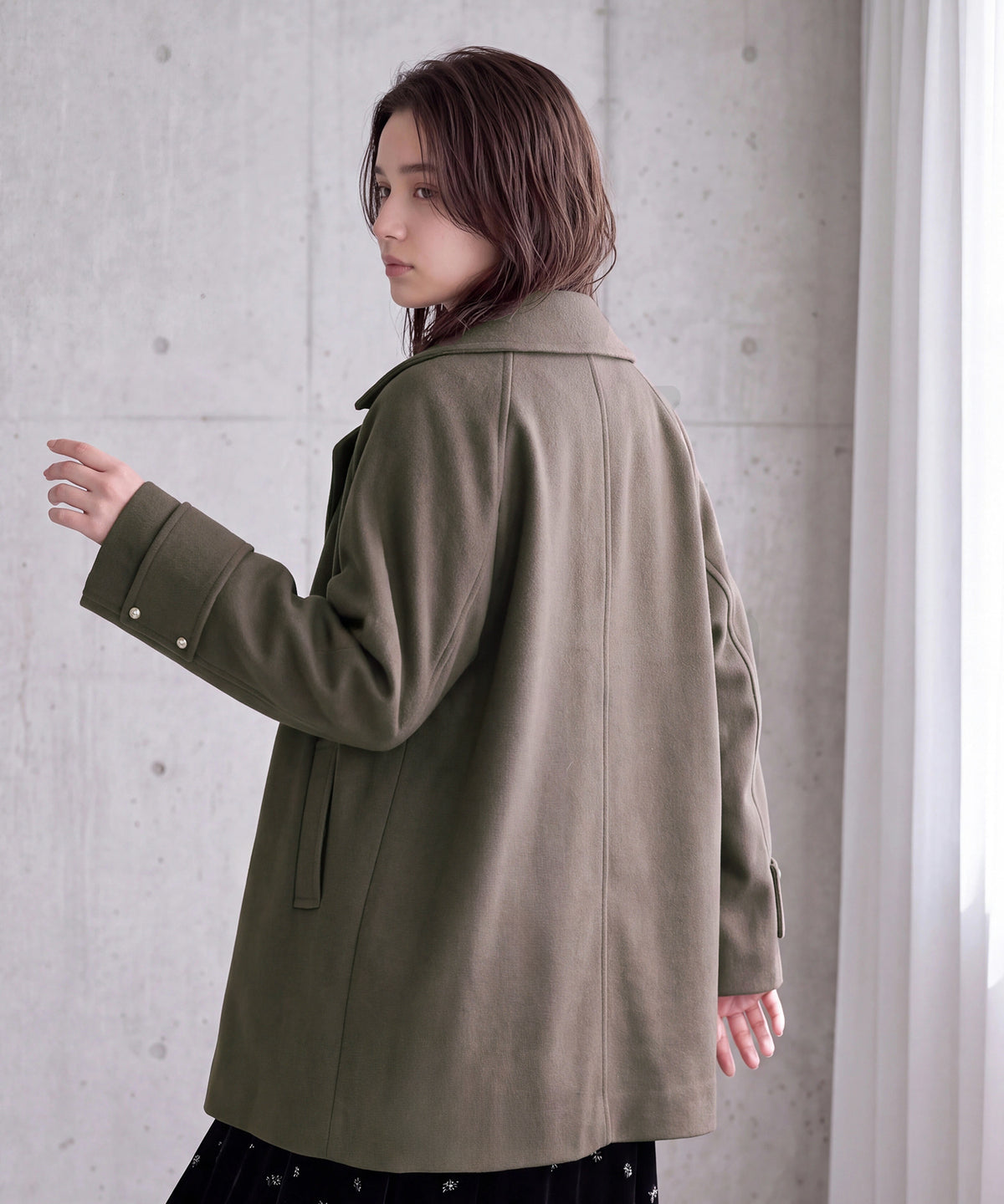 ブラウン(AI画像) model：160cm 着用サイズ：M