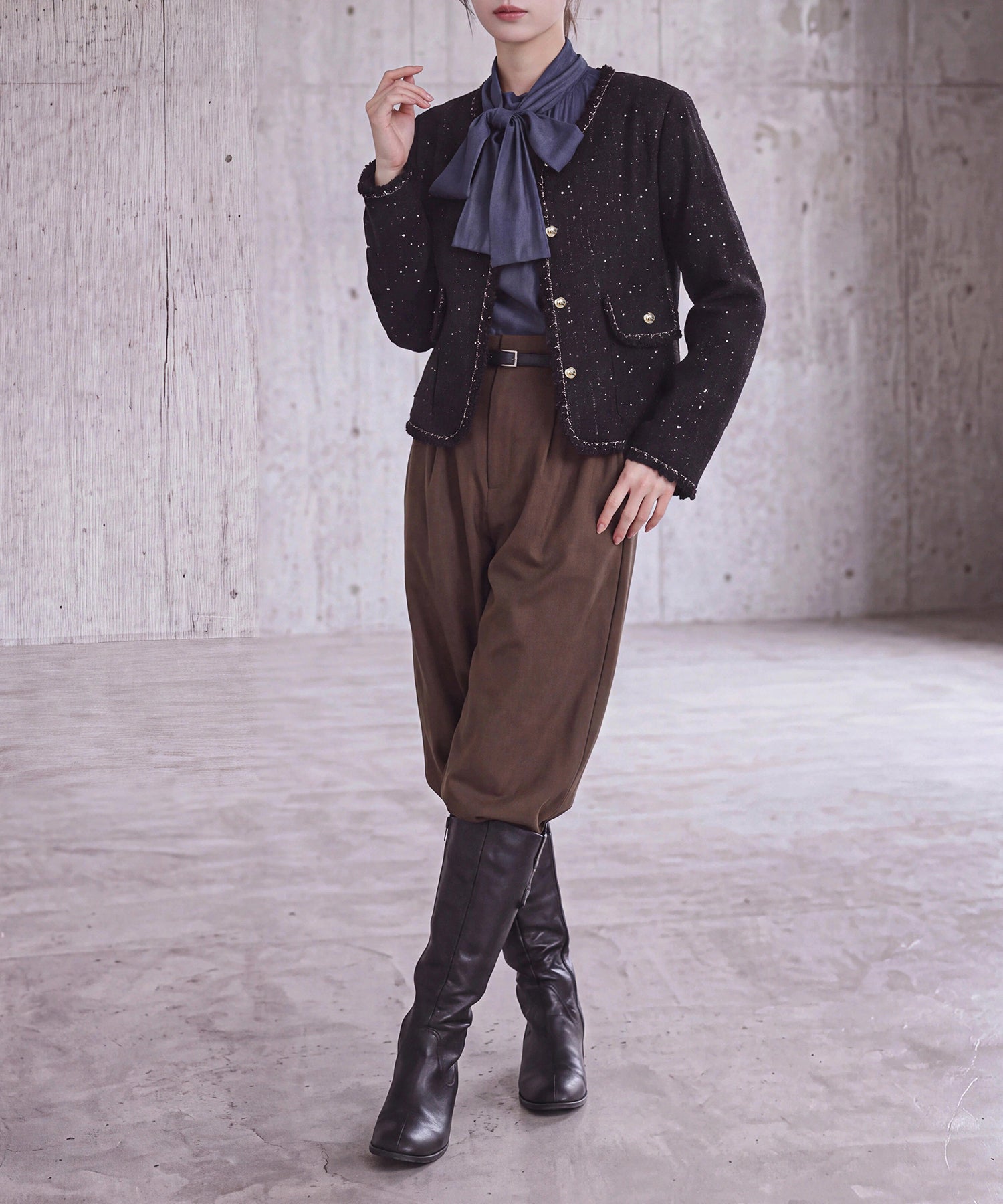 ブラック(AI画像) model：160cm 着用サイズ：M