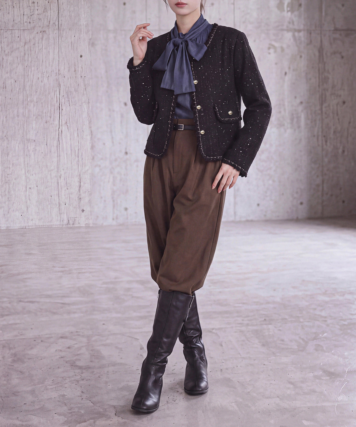 ブラック(AI画像) model：160cm 着用サイズ：M