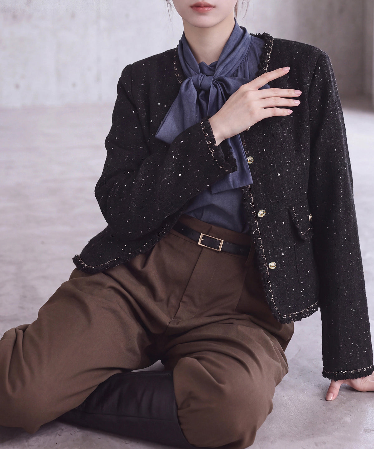 ブラック(AI画像) model：160cm 着用サイズ：M