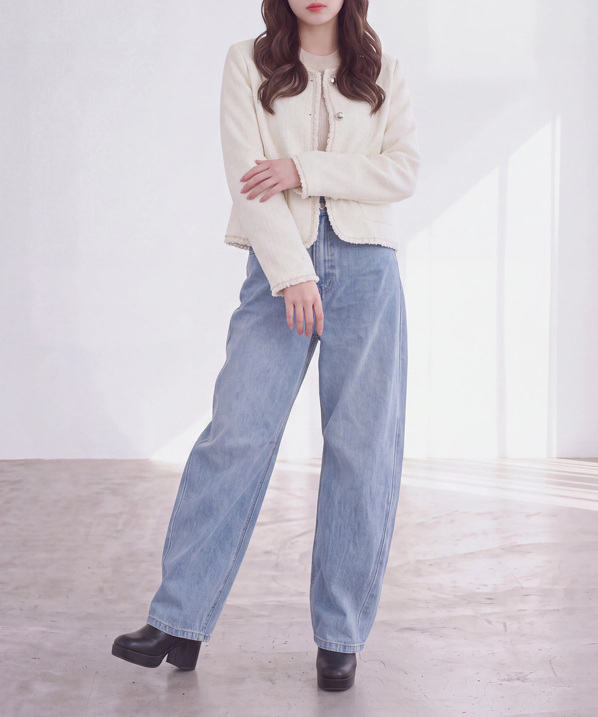 ホワイト(AI画像) model：160cm 着用サイズ：M