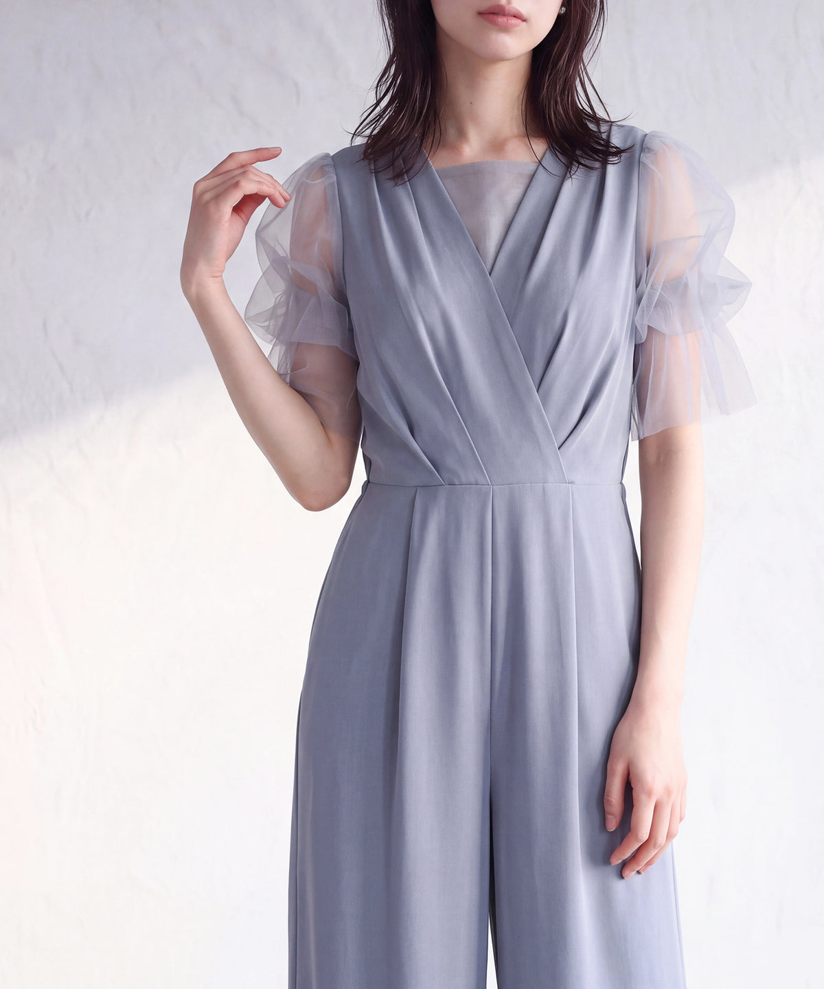 ブルー(AI画像)　model：160cm　着用サイズ：M