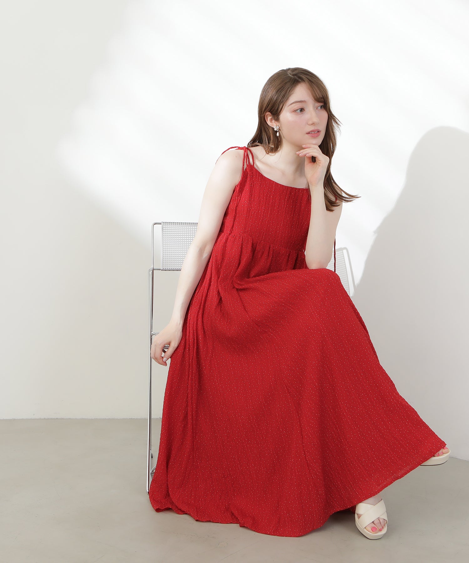レッド（ドット）model：163㎝　着用サイズ：M