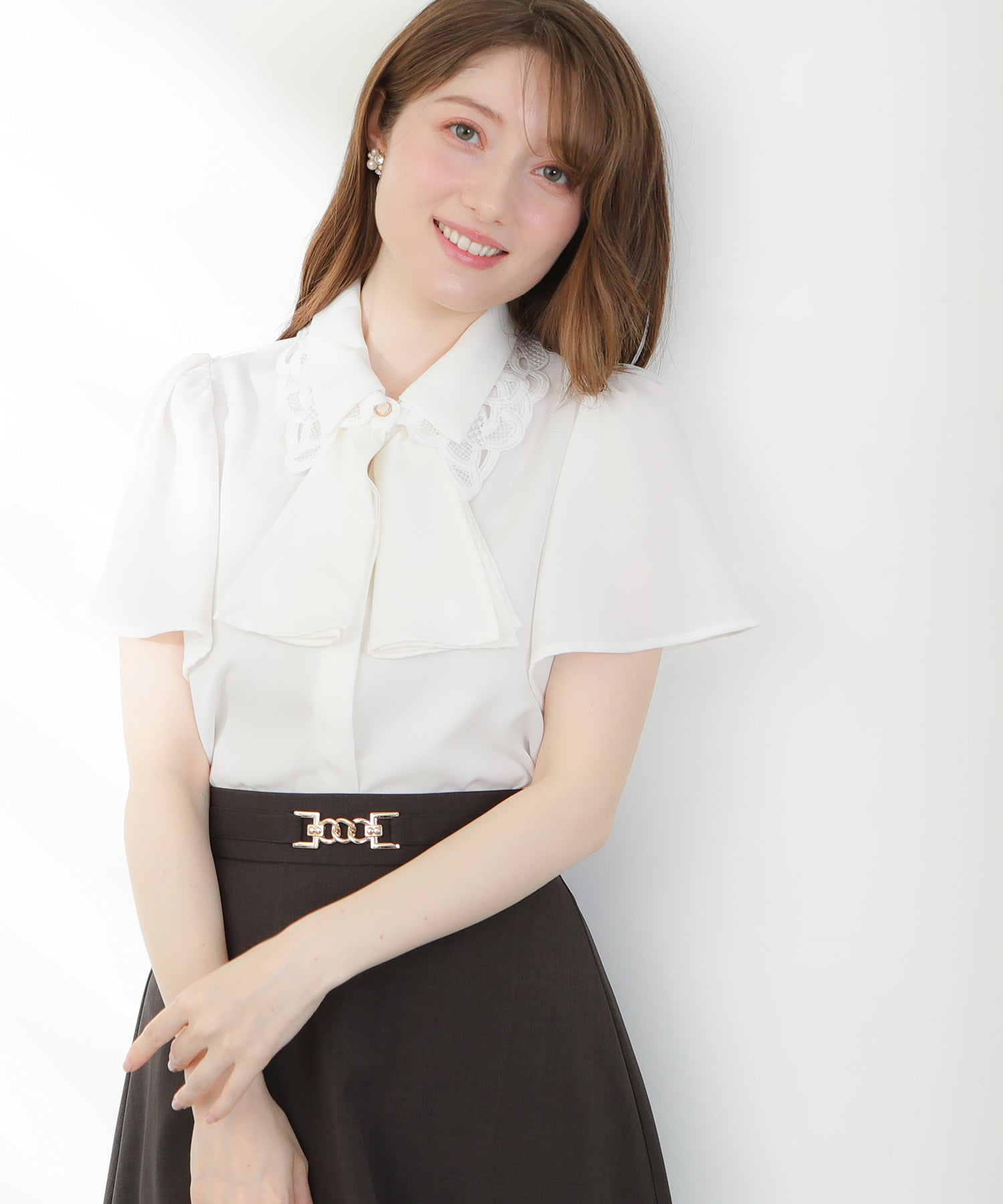 ホワイト　model:163cm  着用サイズ：M