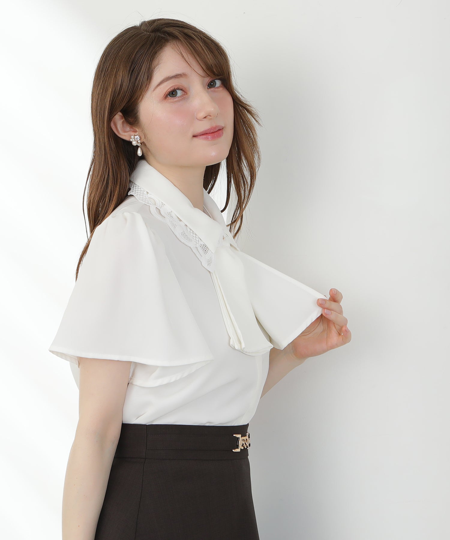 ホワイト　model:163cm  着用サイズ：M