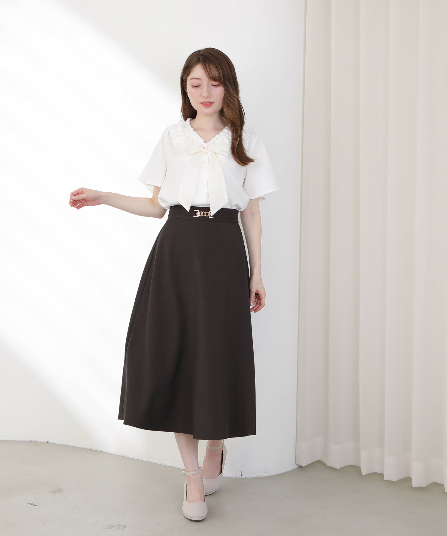 ホワイト　model：163　着用サイズ：M
