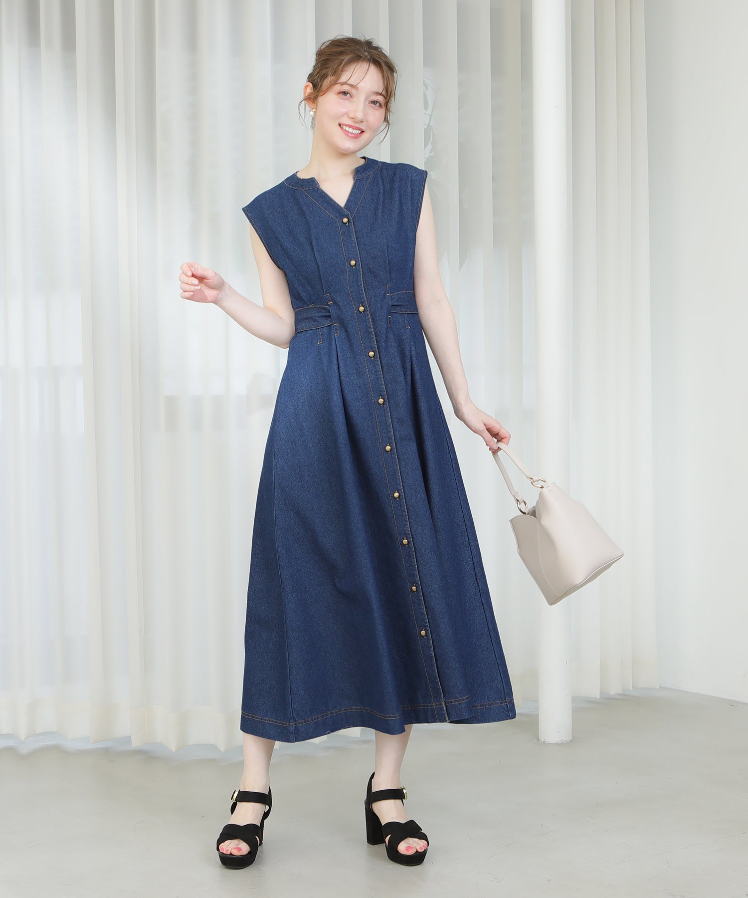 インディゴブルー　model:163cm  着用サイズ：M