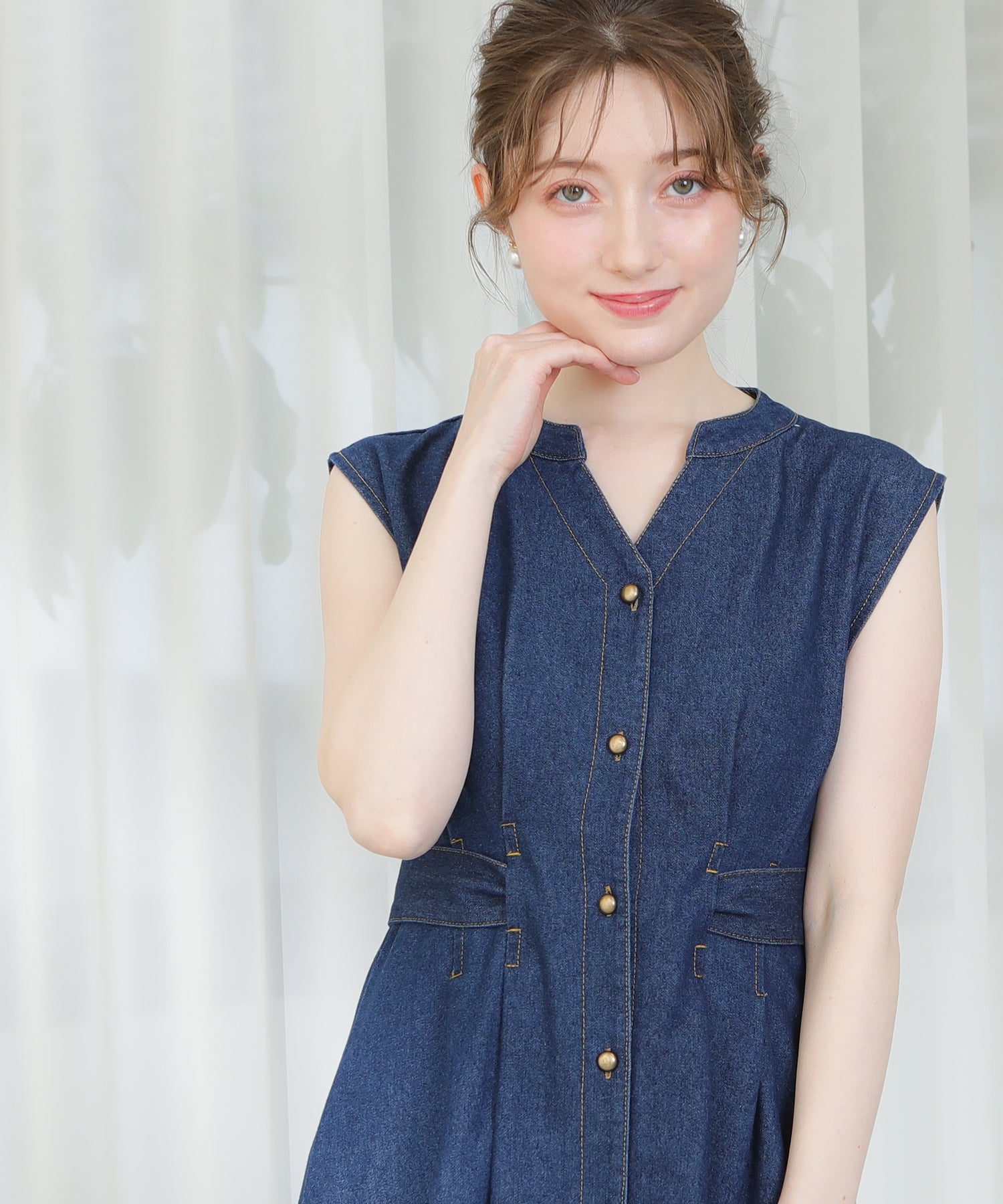 インディゴブルー　model:163cm  着用サイズ：M