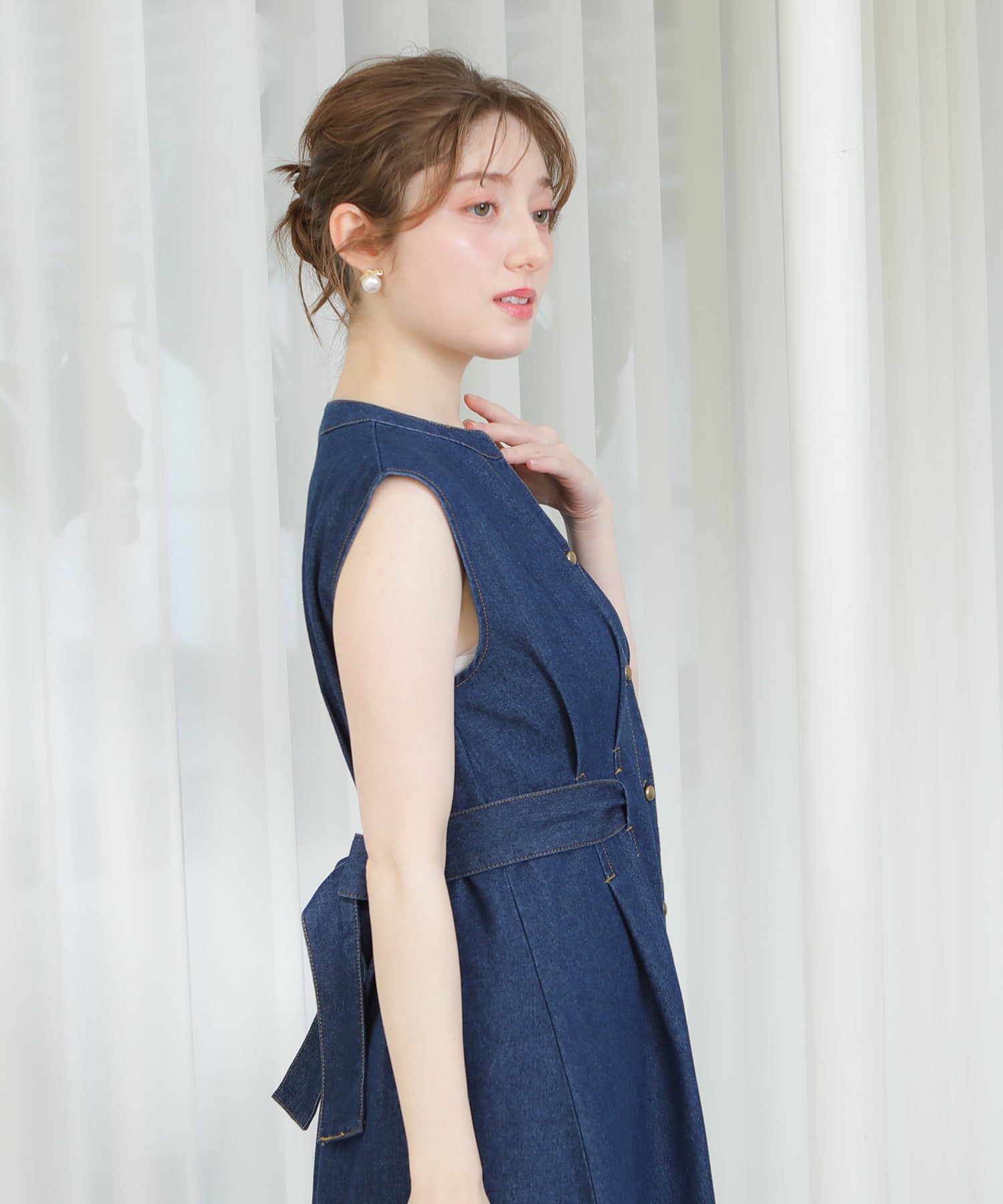 インディゴブルー　model:163cm  着用サイズ：M