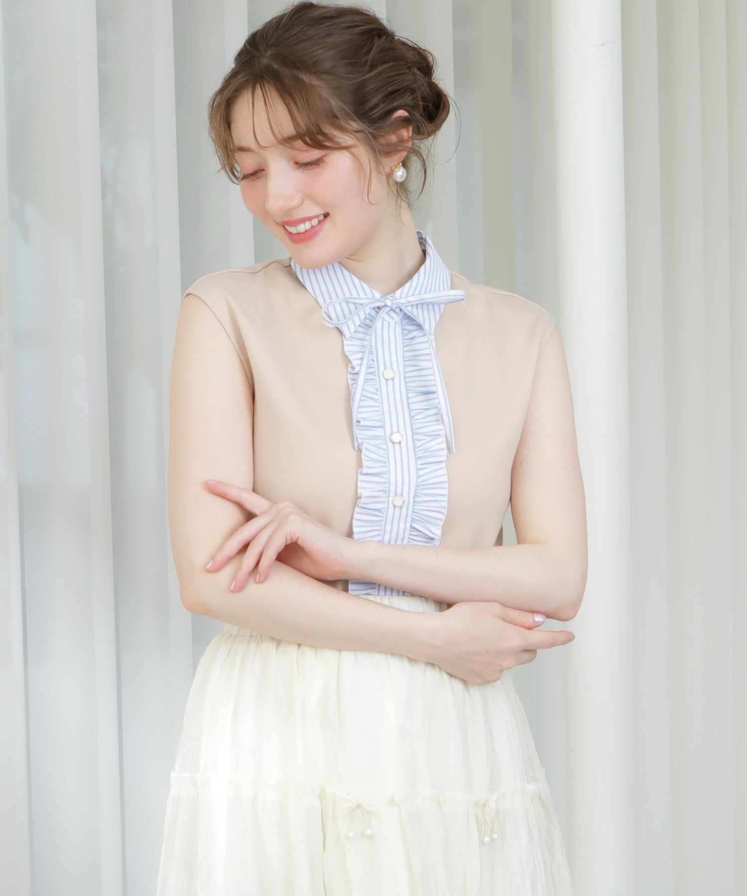 ベージュ　model：163　着用サイズ：M