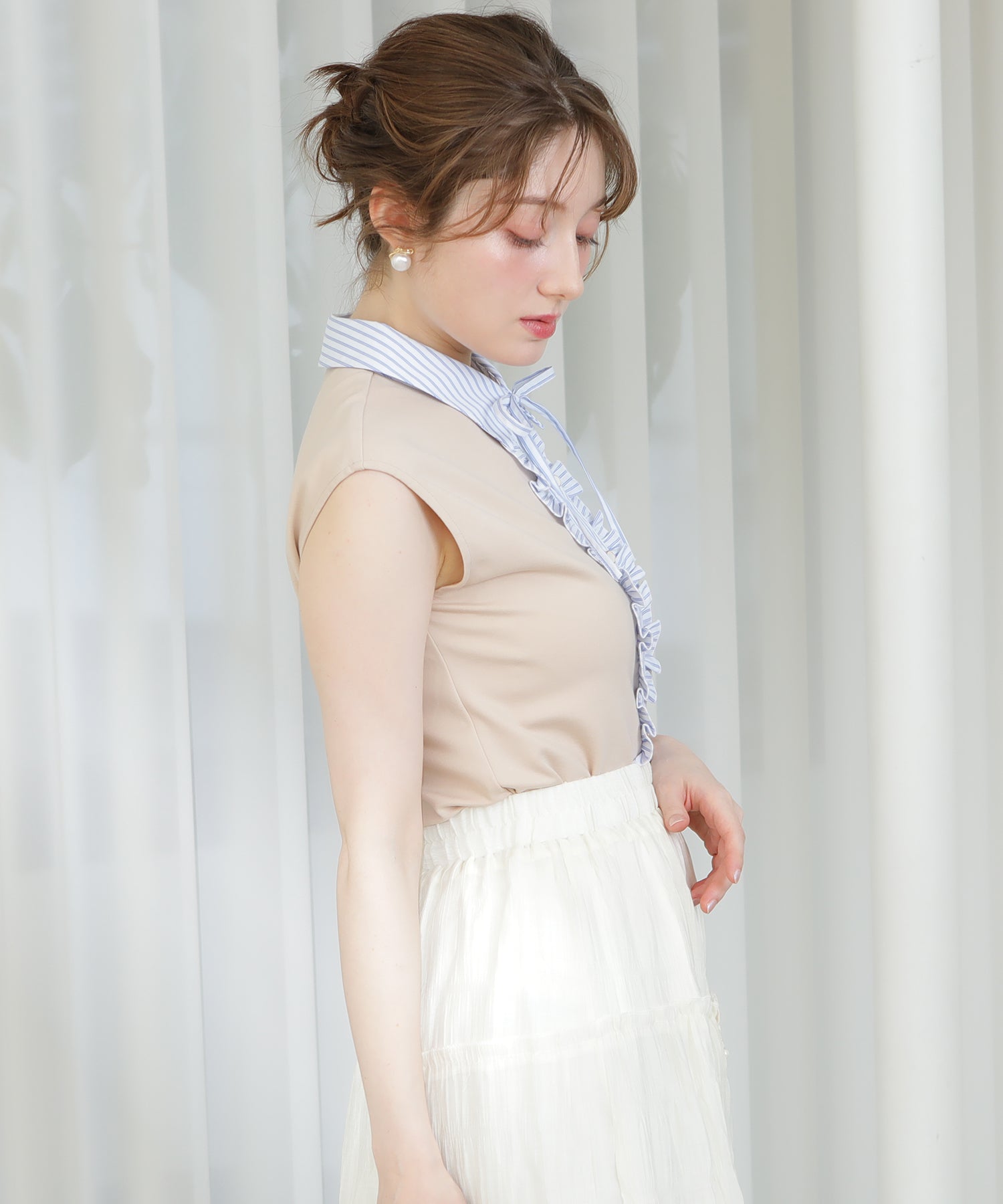 ベージュ　model：163　着用サイズ：M