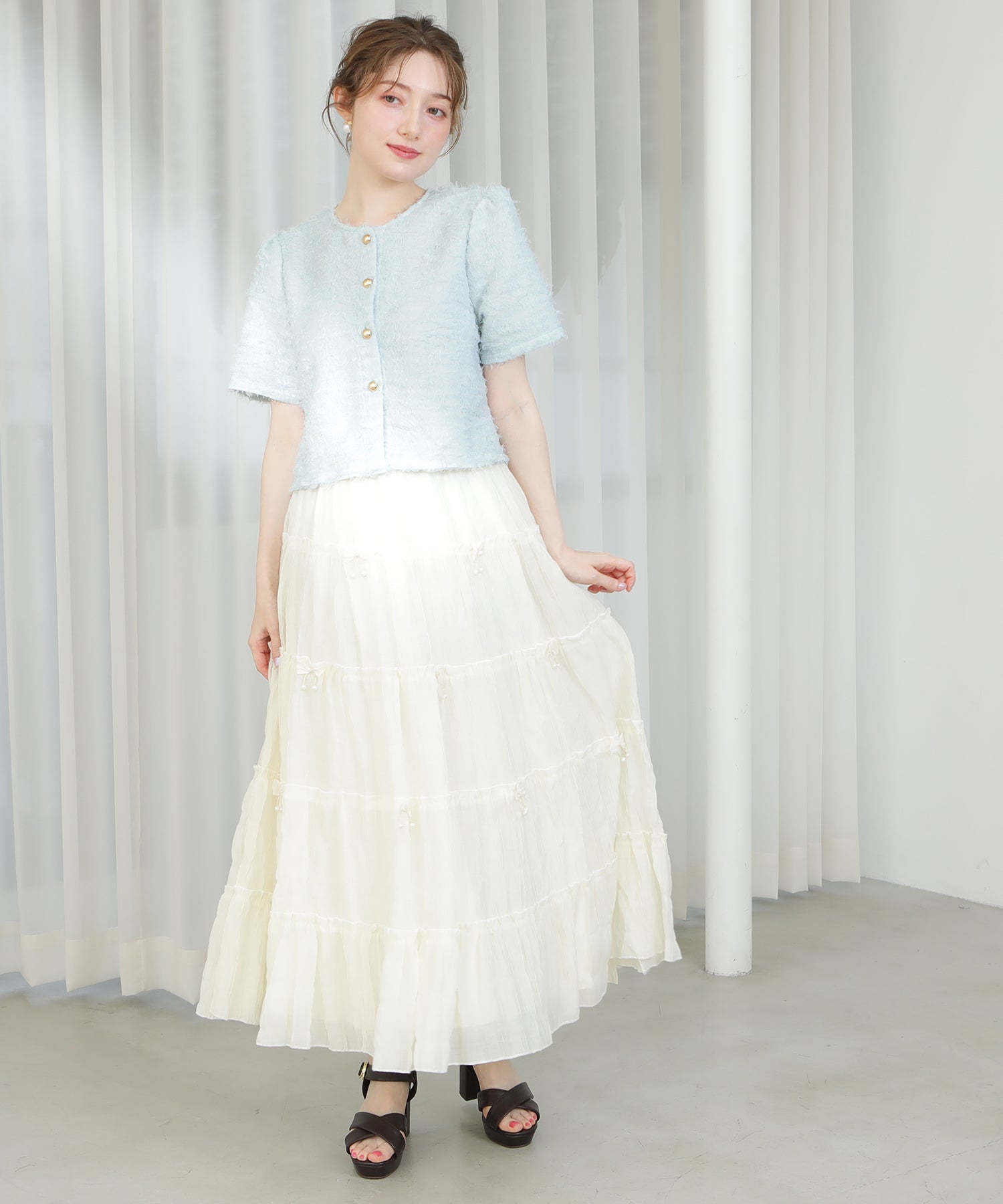 ブルー　model:163cm  着用サイズ：M